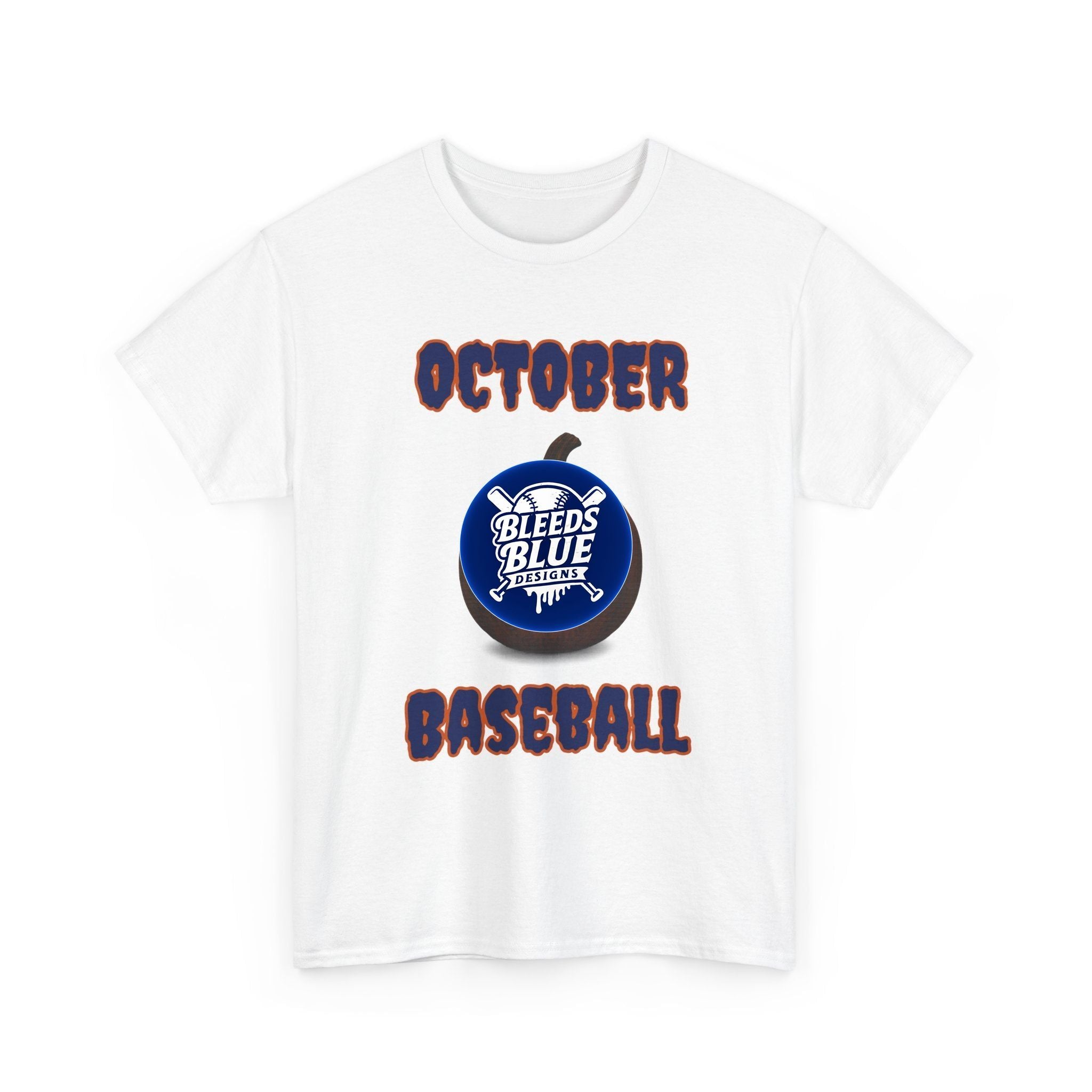 Spooky Season October Dodgers Baseball Tee Shirt - Unisex Heavy Cotton Casual Fit