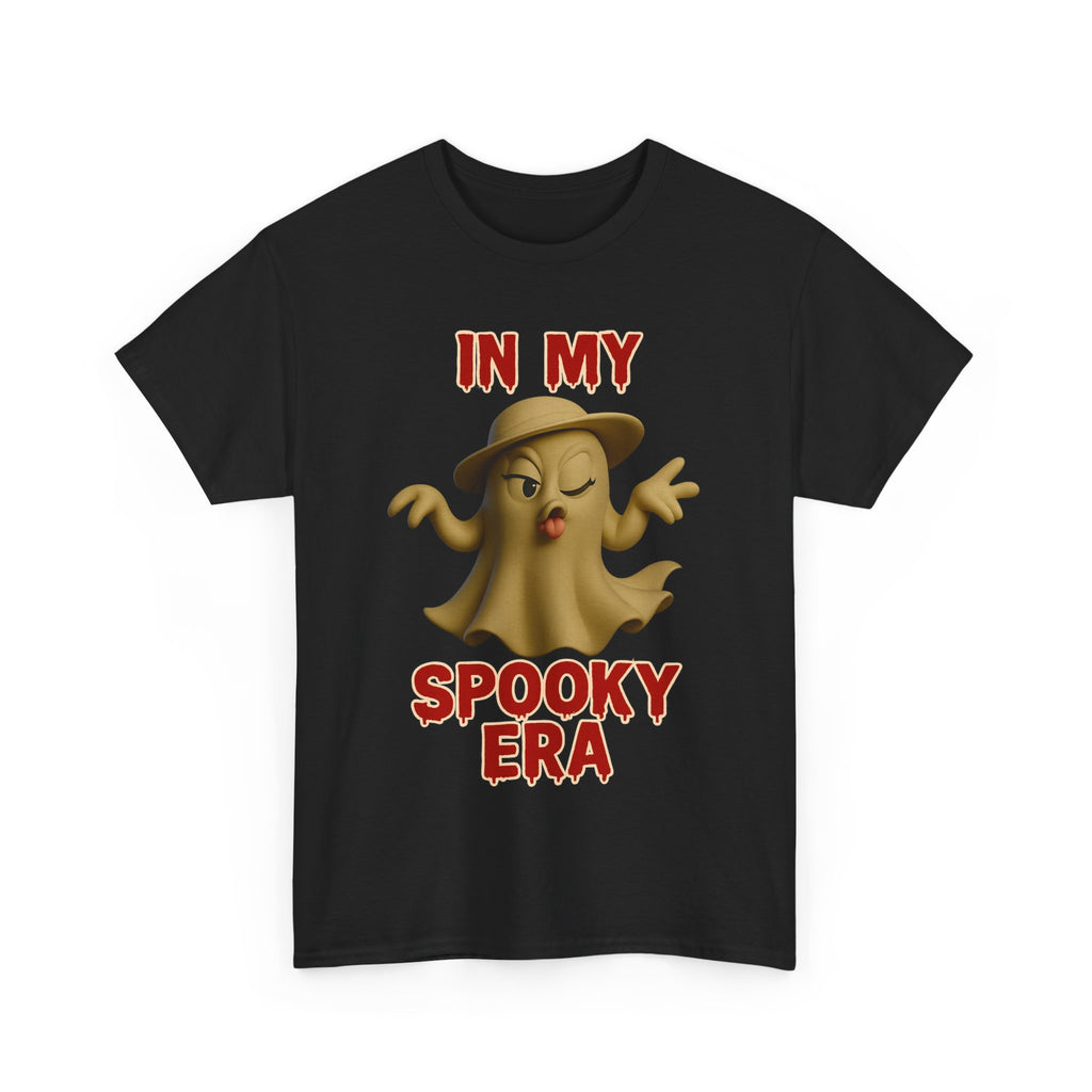 Ghost Fashionista In My Spooky Era Halloween Tee Shirt - Unisex Heavy Cotton Tee Casual Fit