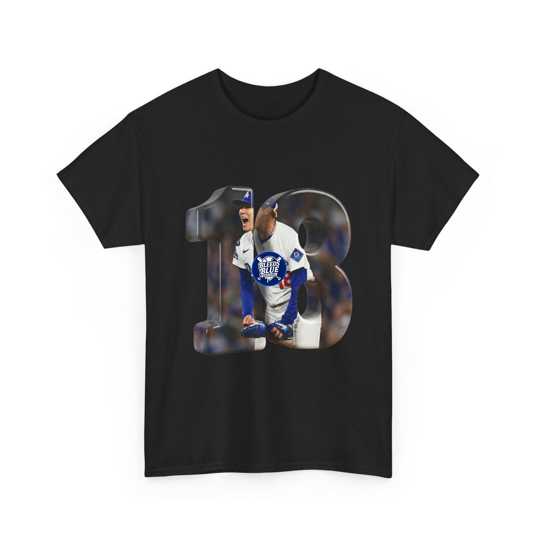Baseball Number 18 T-Shirt – Player Photo Graphic Tee