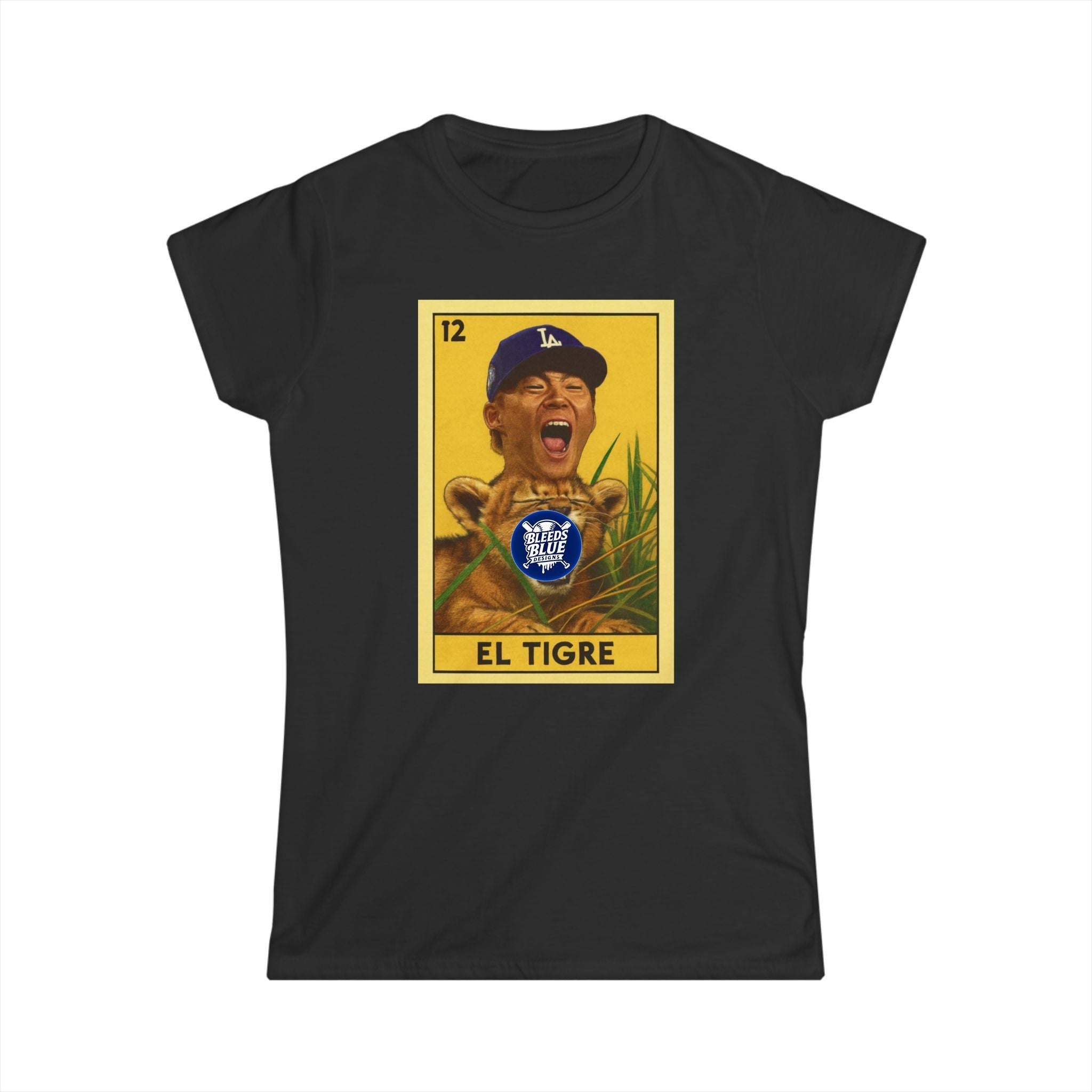 Yamamoto El Tigre Loteria Card Tee Shirt - Women's Softstyle Tee Casual Fit