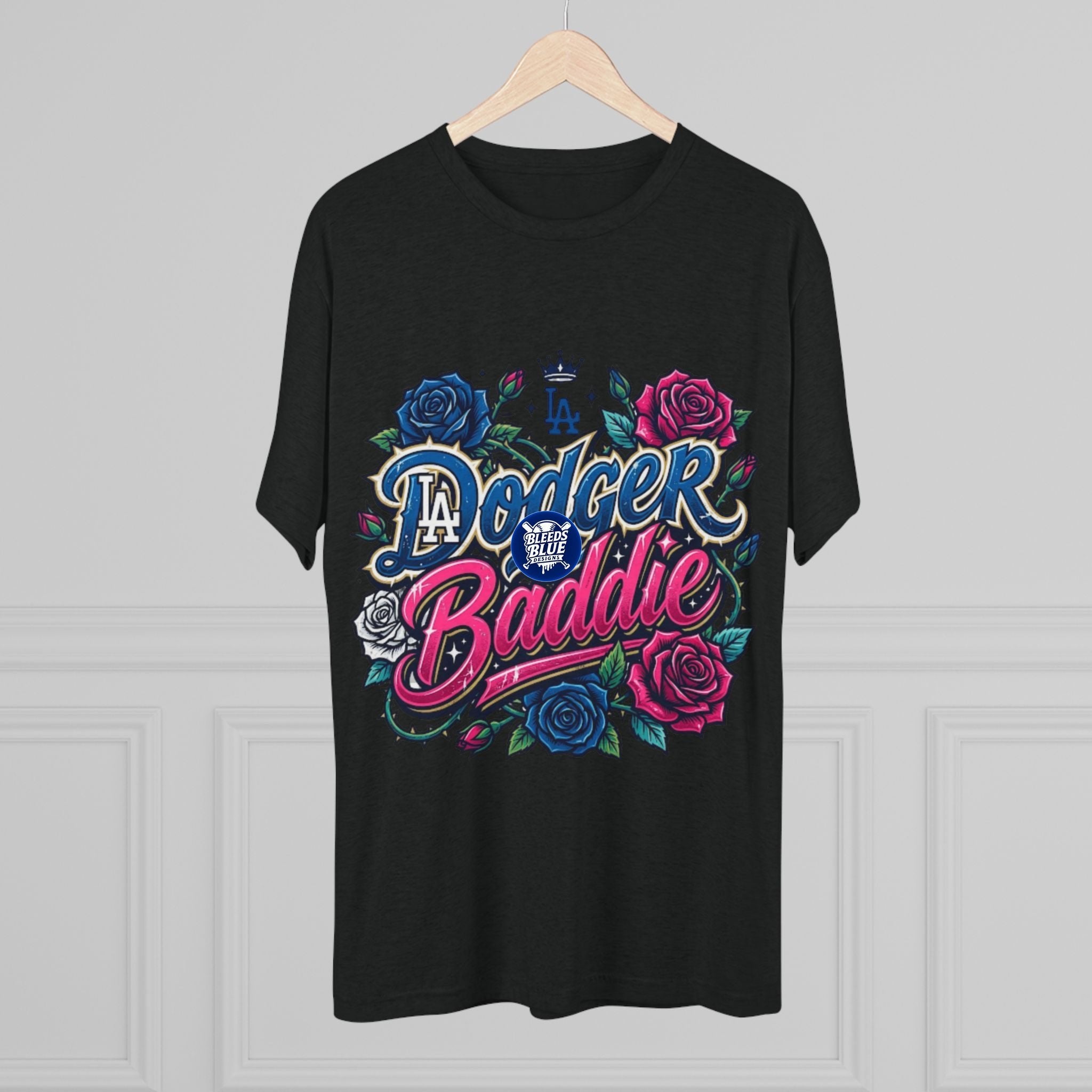 Dodger Baddie Roses Tee — Roses Dodgers Floral Fan Shirt