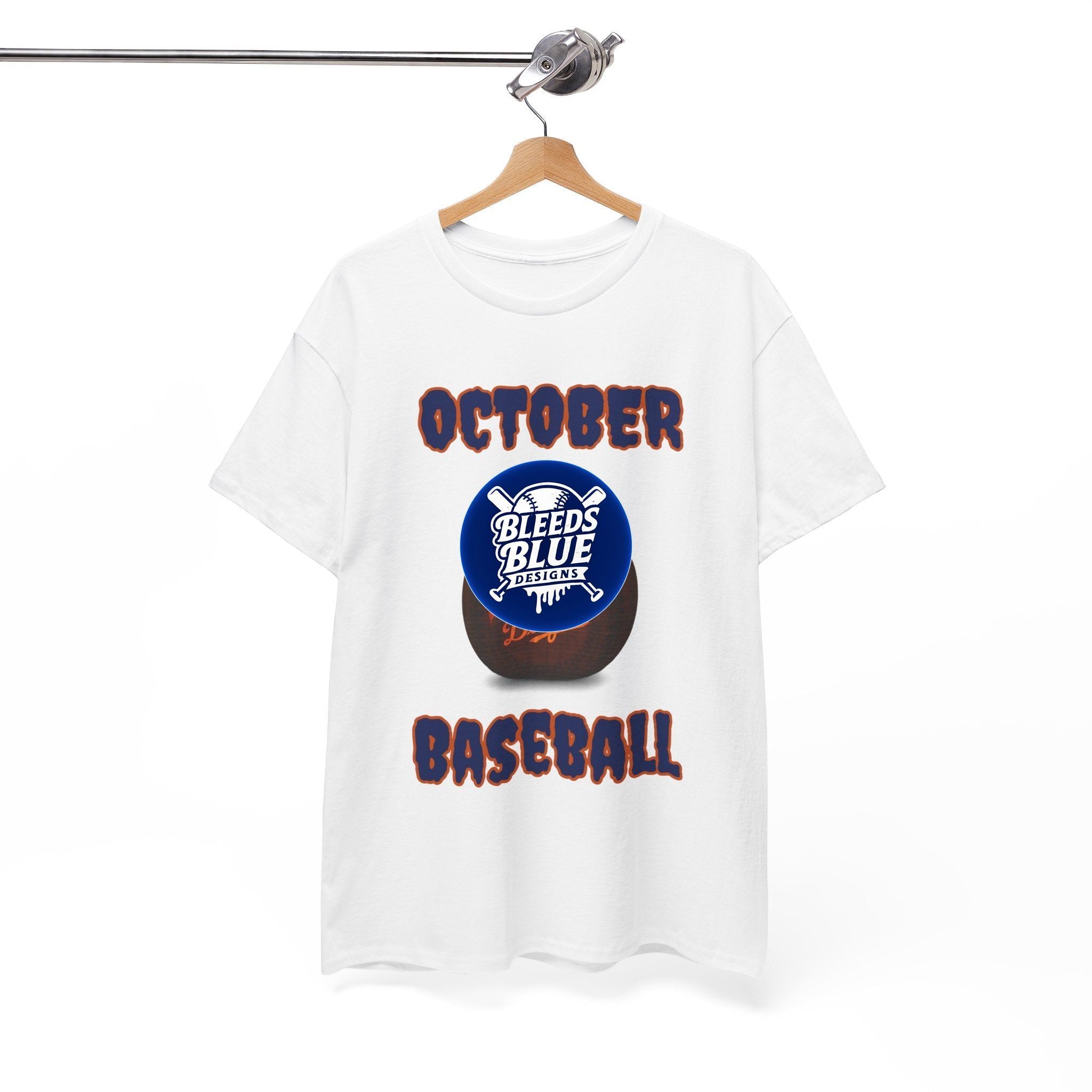 Spooky Season October Dodgers Baseball Tee Shirt - Unisex Heavy Cotton Casual Fit