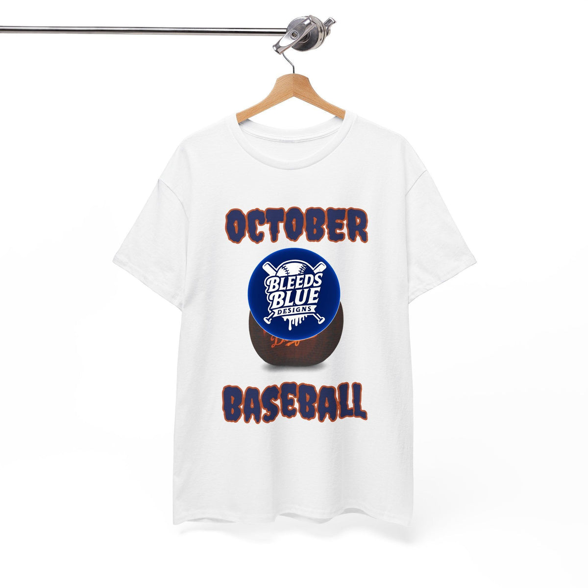 Spooky Season October Dodgers Baseball Tee Shirt - Unisex Heavy Cotton Casual Fit