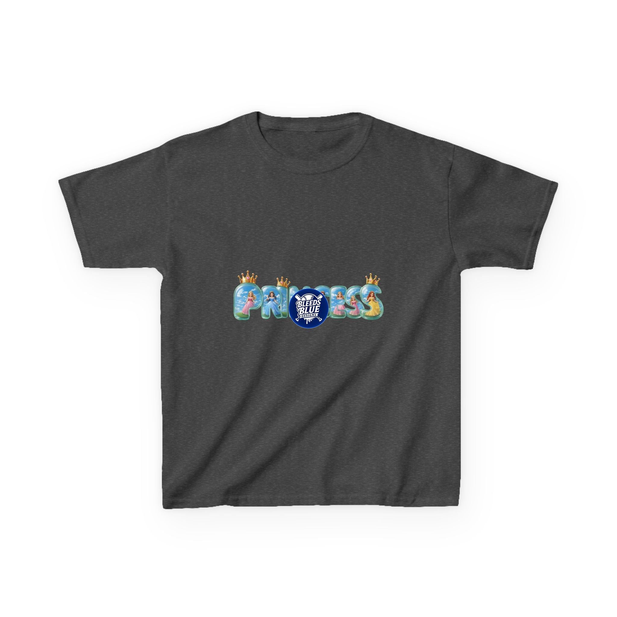 Kids 'Princess' Crown Graphic Tee — Cute Colorful Princess Shirt for Girls