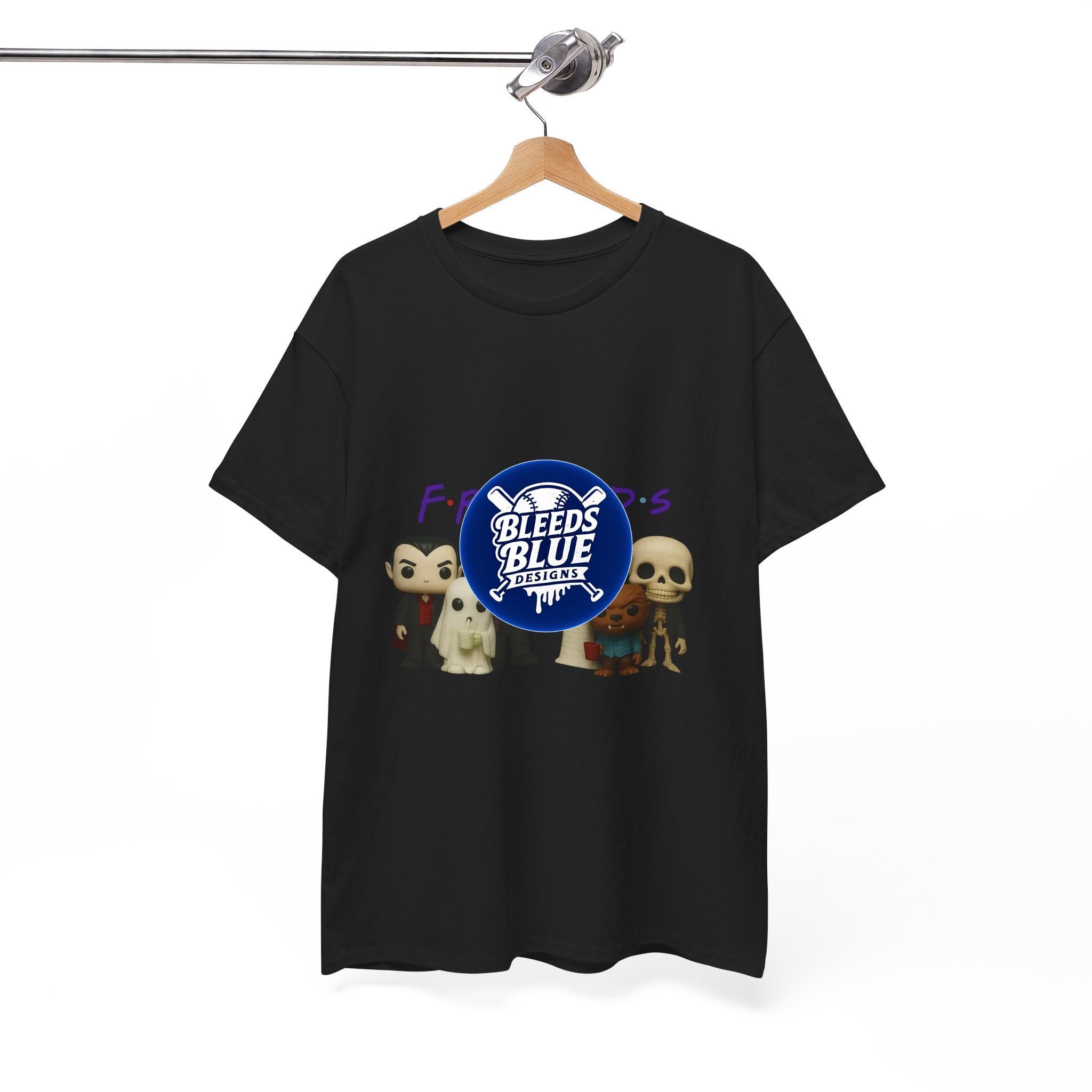 Spooky Friends Halloween Tee Shirt - Unisex Heavy Cotton Casual Fit