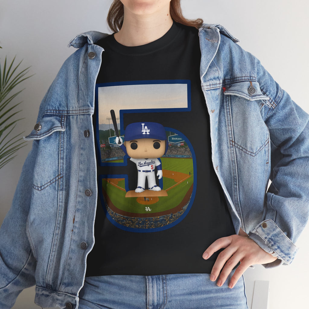 Freeman Number 5 with a Funko Style Figurine Tee Shirt - Unisex Heavy Cotton Tee Casual Fit