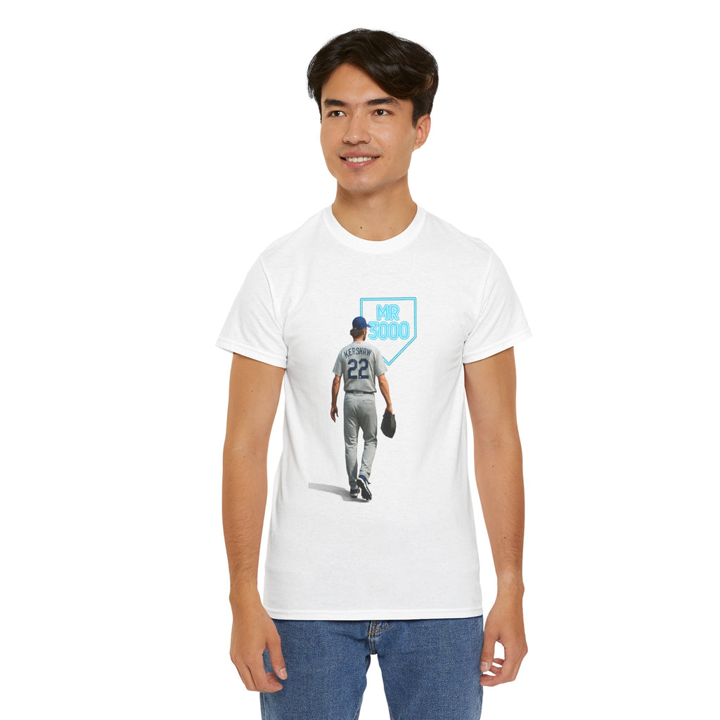 Dodgers Kershaw Mr 3000 K Tee Shirt - Unisex Heavy Cotton Tee Casual Fit