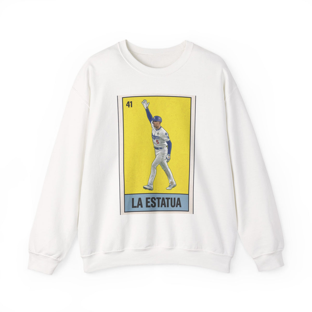 Freeman La Estatua Loteria Card Sweatshirt - Unisex Crewneck Casual Streetwear