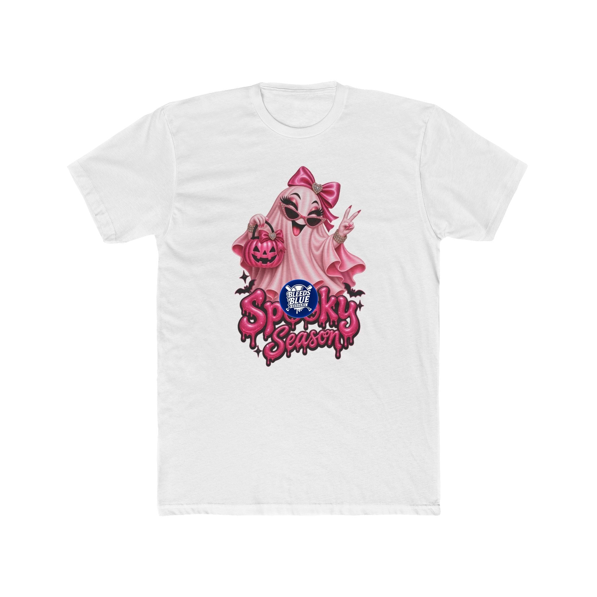 Spooky Season Cute Pink Bougie Ghost Next Level T-Shirt