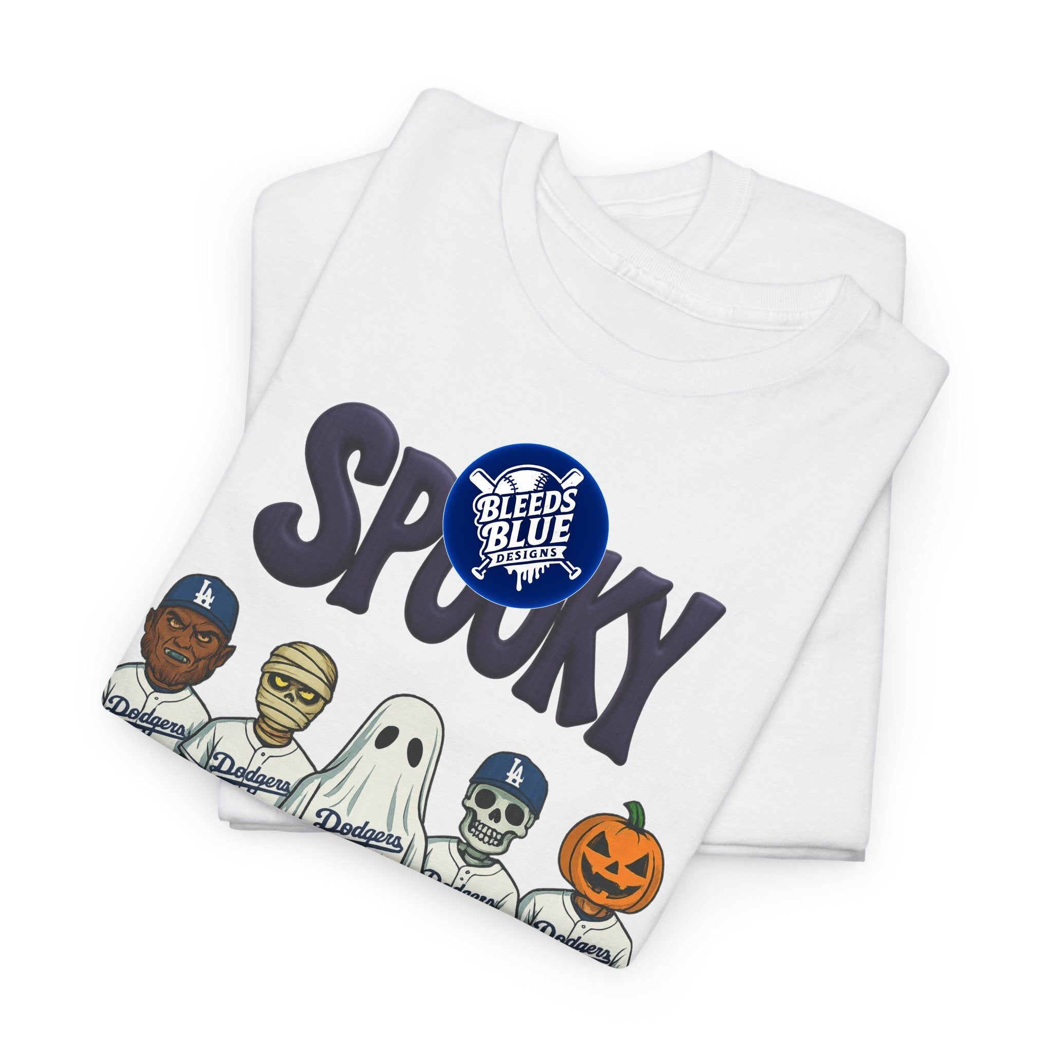 Halloween Spooky Squad Tee Shirt - Unisex Heavy Cotton Casual Fit