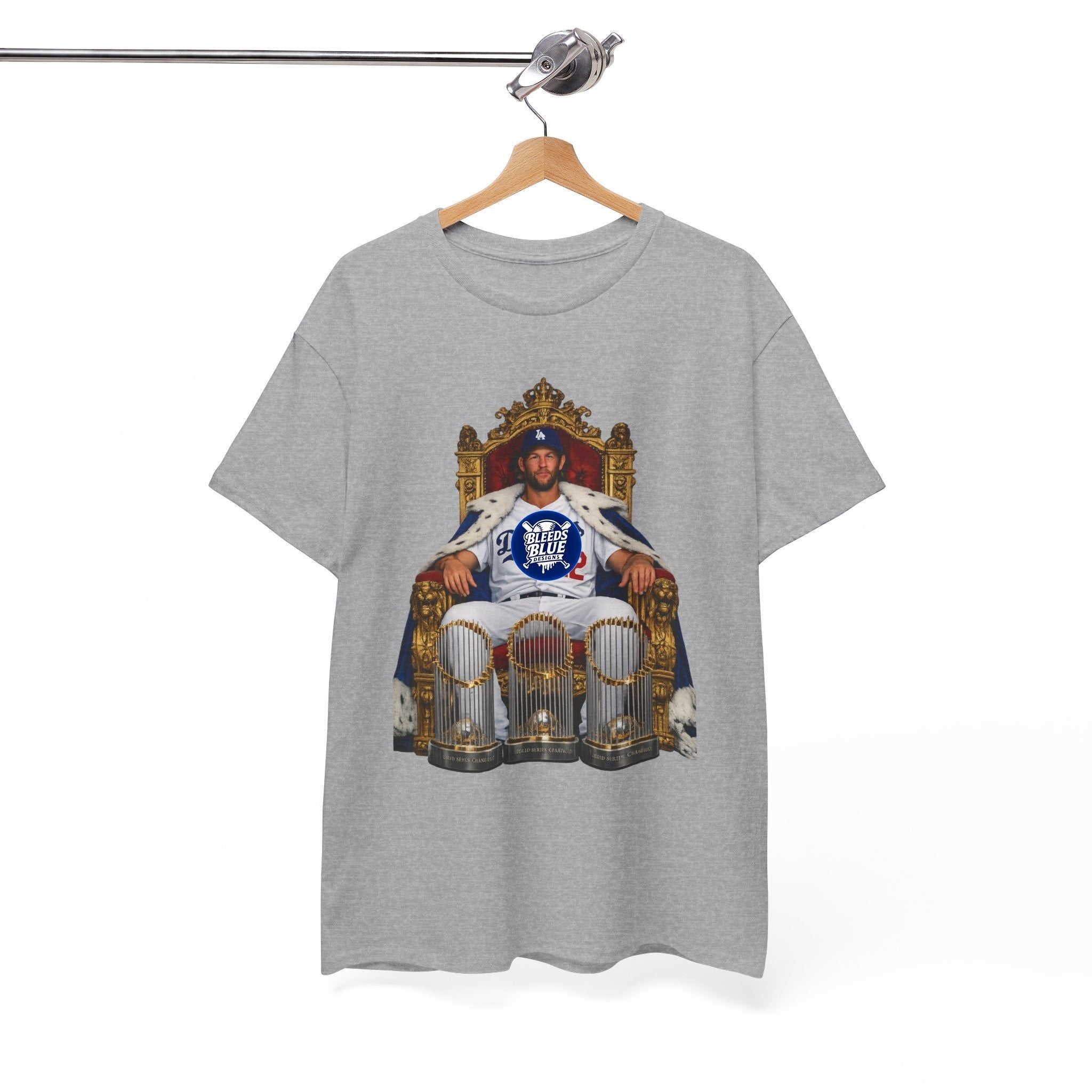 Kershaw Baseball Throne T-Shirt — Player on Throne Graphic Tee