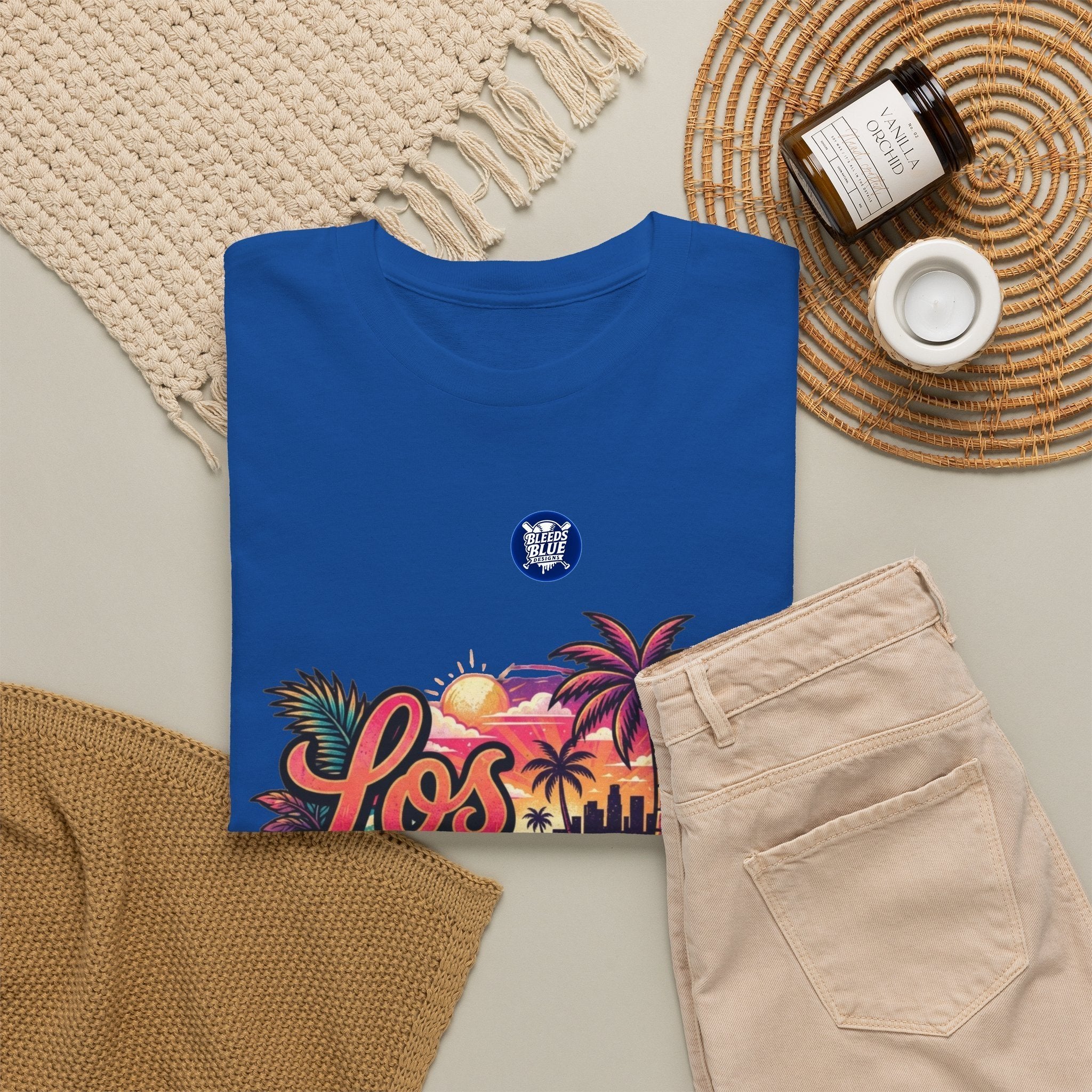 Los Angeles Vintage Sunset Palm Tree Tee