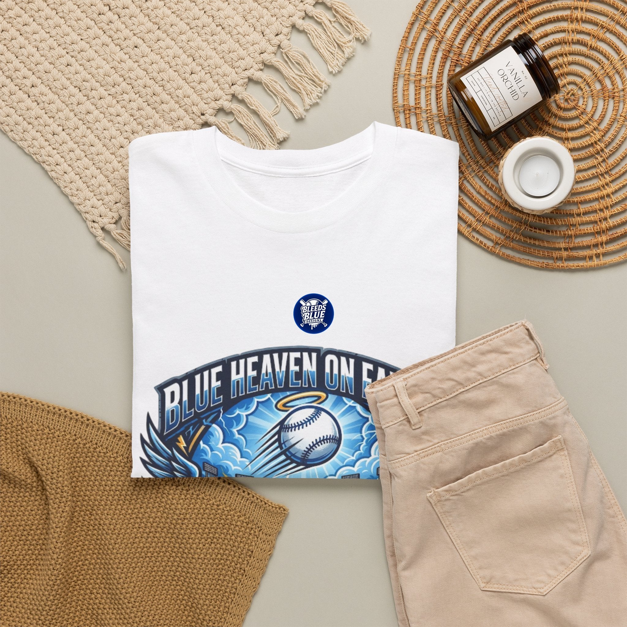 Blue Heaven on Earth Dodgers Stadium T-Shirt — Vintage Baseball Fan Tee