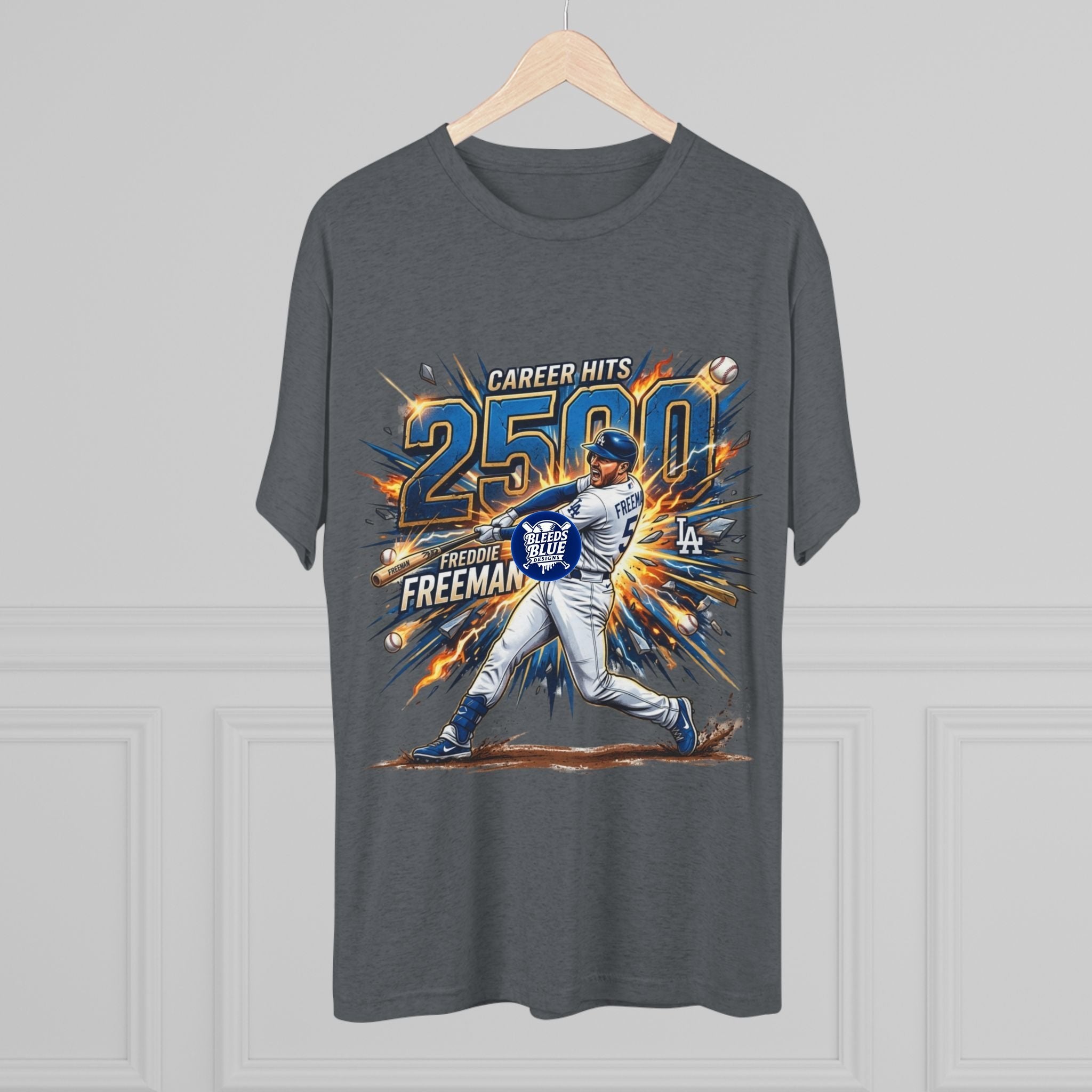 2500 Career Hits Baseball Tee – Milestone Freeman Tribute