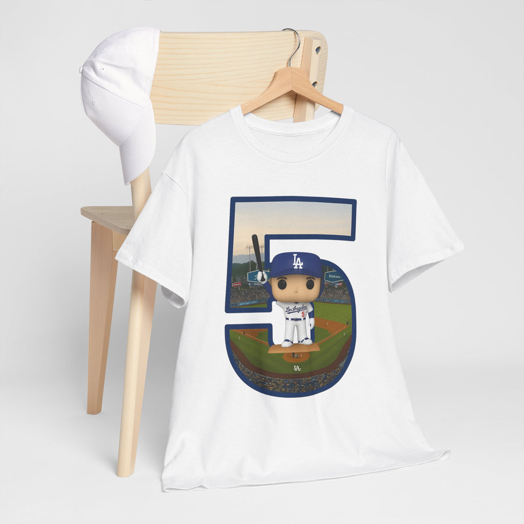 Freeman Number 5 with a Funko Style Figurine Tee Shirt - Unisex Heavy Cotton Tee Casual Fit