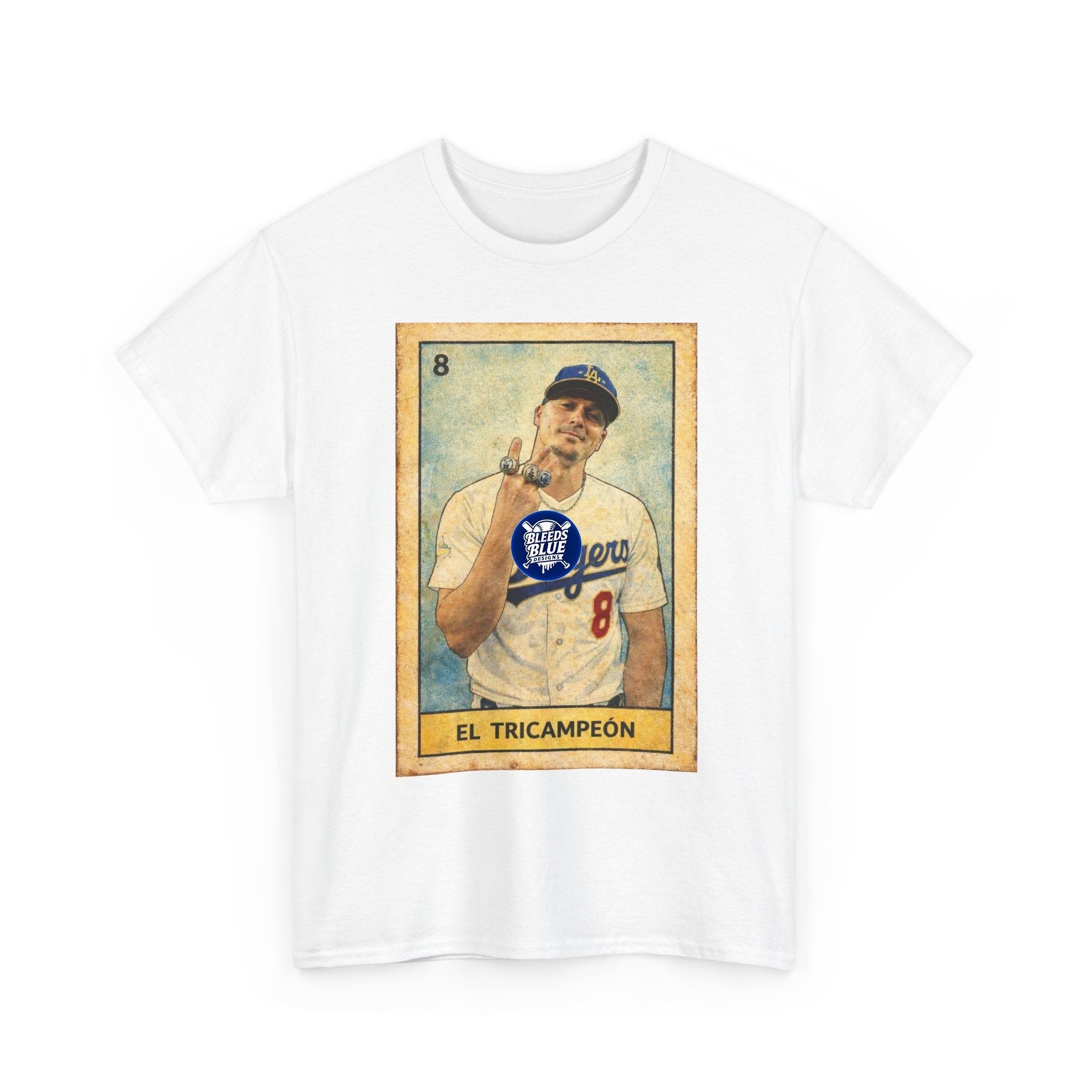 El Tricampeón Lotería Vintage Tee — Retro Mexican Card Design