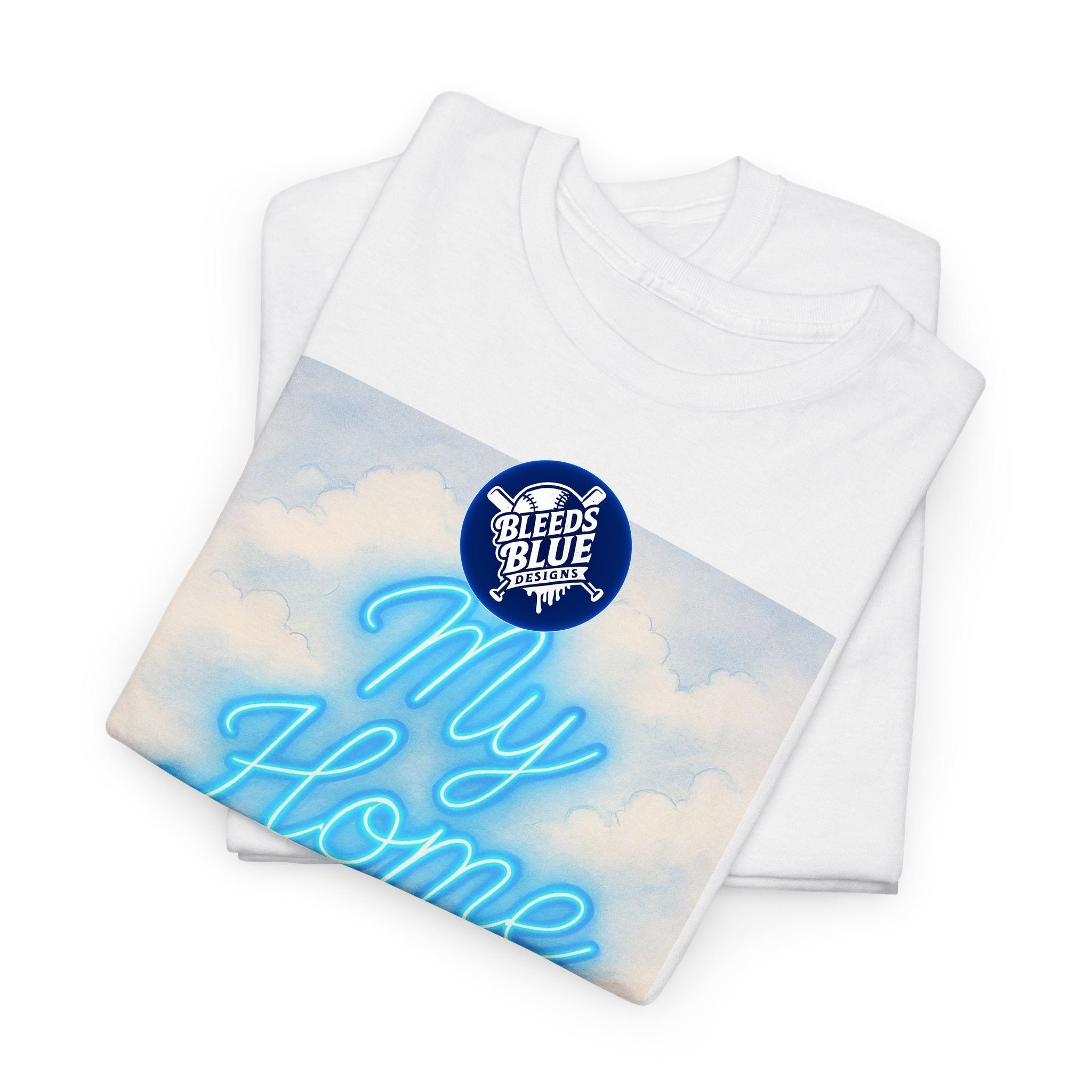 My Home Dodgers Stadium Sketch Tee Shirt - Unisex Heavy Cotton Casual Fit