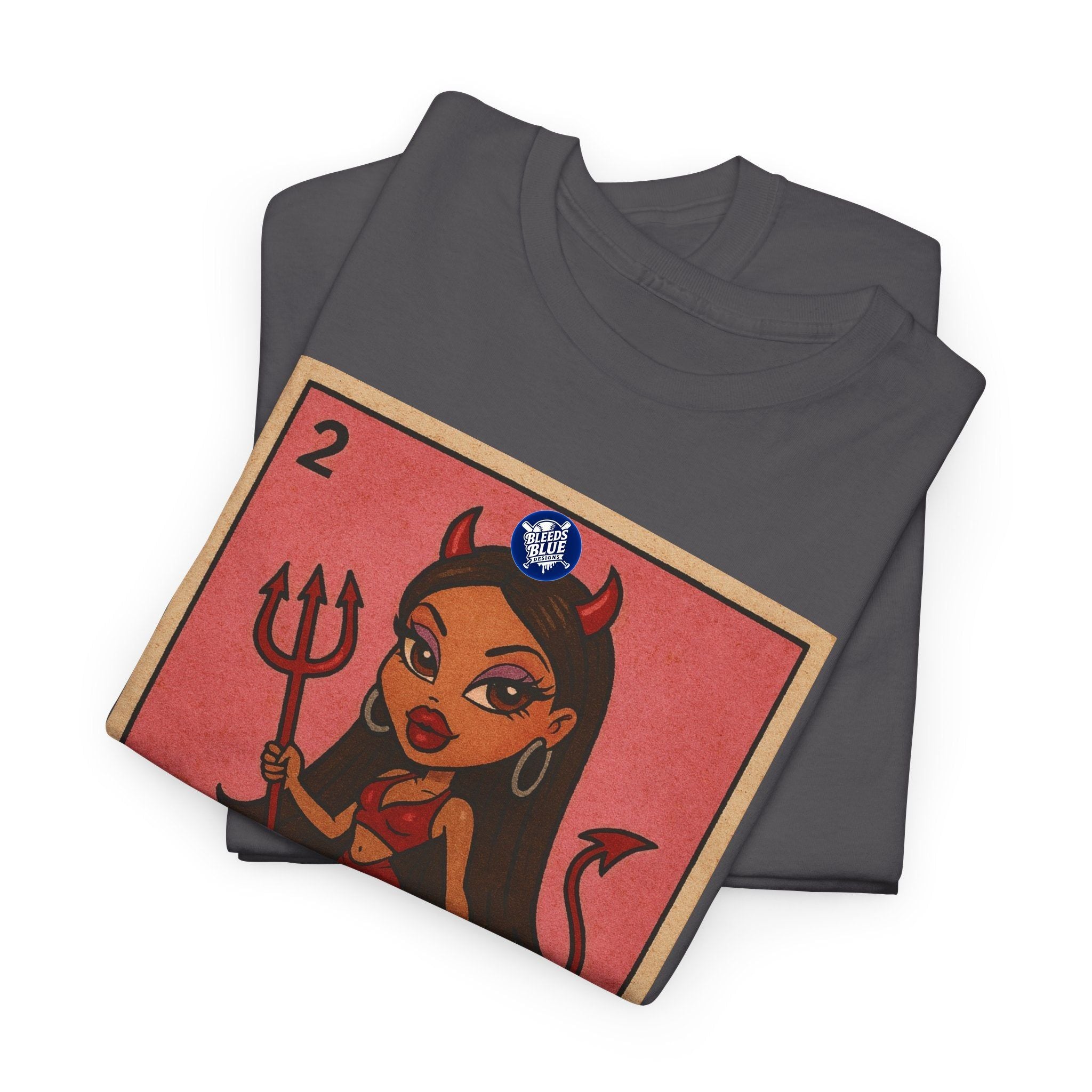 La Diablita Loteria Card Tee Shirt - Unisex Heavy Cotton Casual Fit