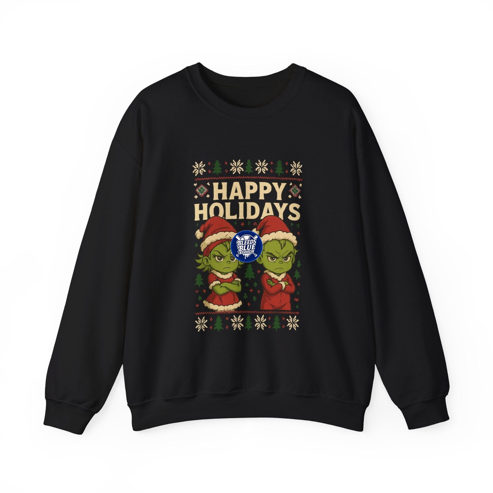 Holiday Ugly Christmas Baby Grinchies Sweatshirt - Unisex Crewneck Casual Streetwear