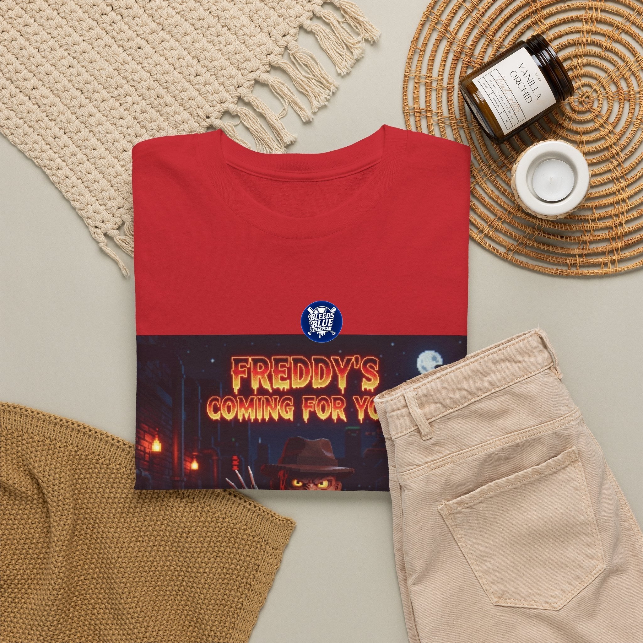 Halloween Freddy's Coming for You Retro Arcade Spooky Season T-Shirt