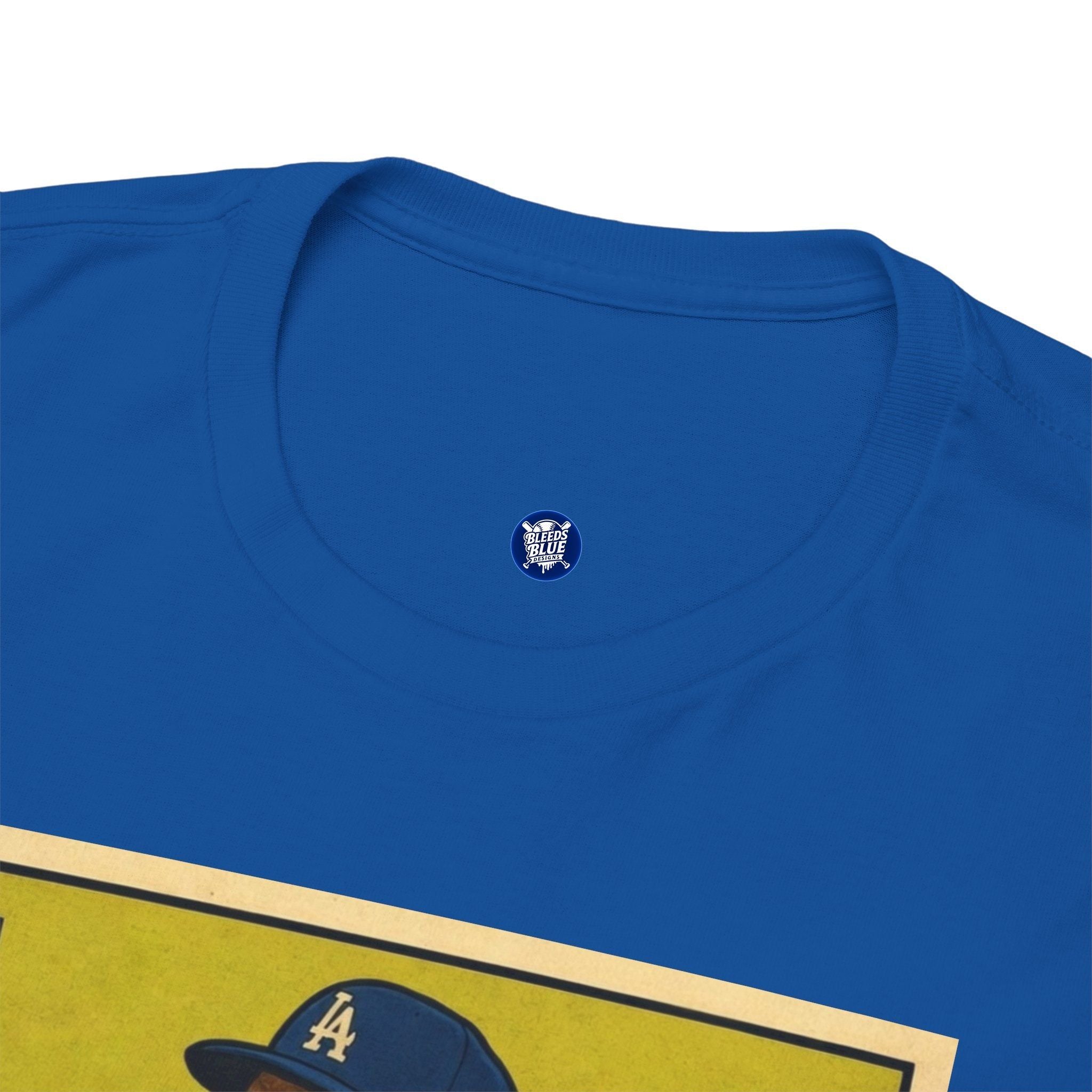 La Trompeta Baseball T-Shirt — Vintage Dodgers Trading Card Design