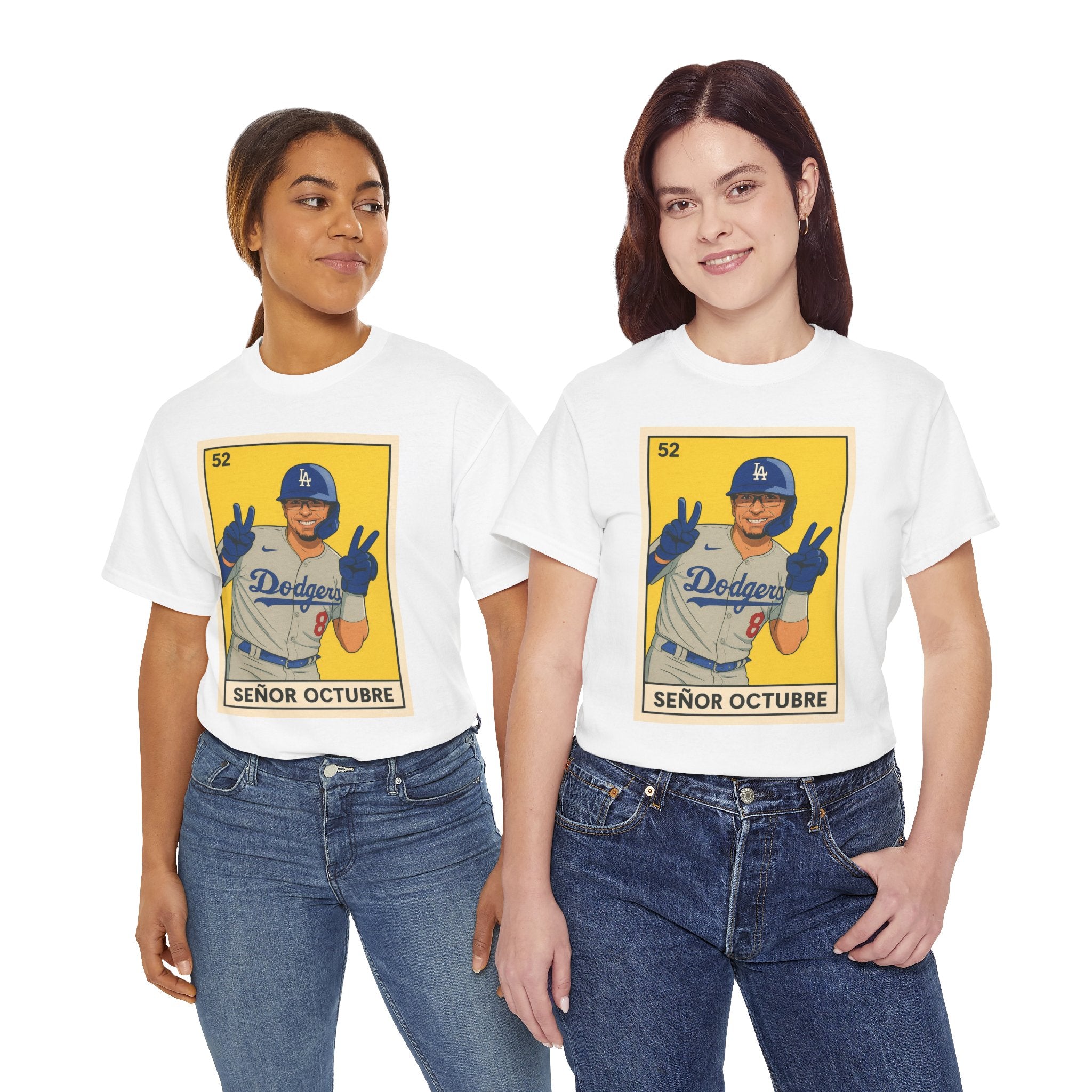 Kike Senor Octubre Loteria Card Tee Shirt - Unisex Heavy Cotton Tee