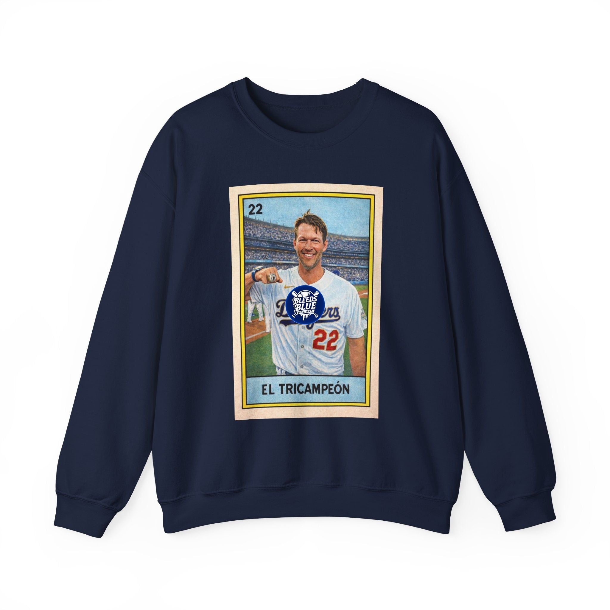 El Tricampeón Lotería Card Kershaw Team Pride - Adult Crewneck Sweatshirt