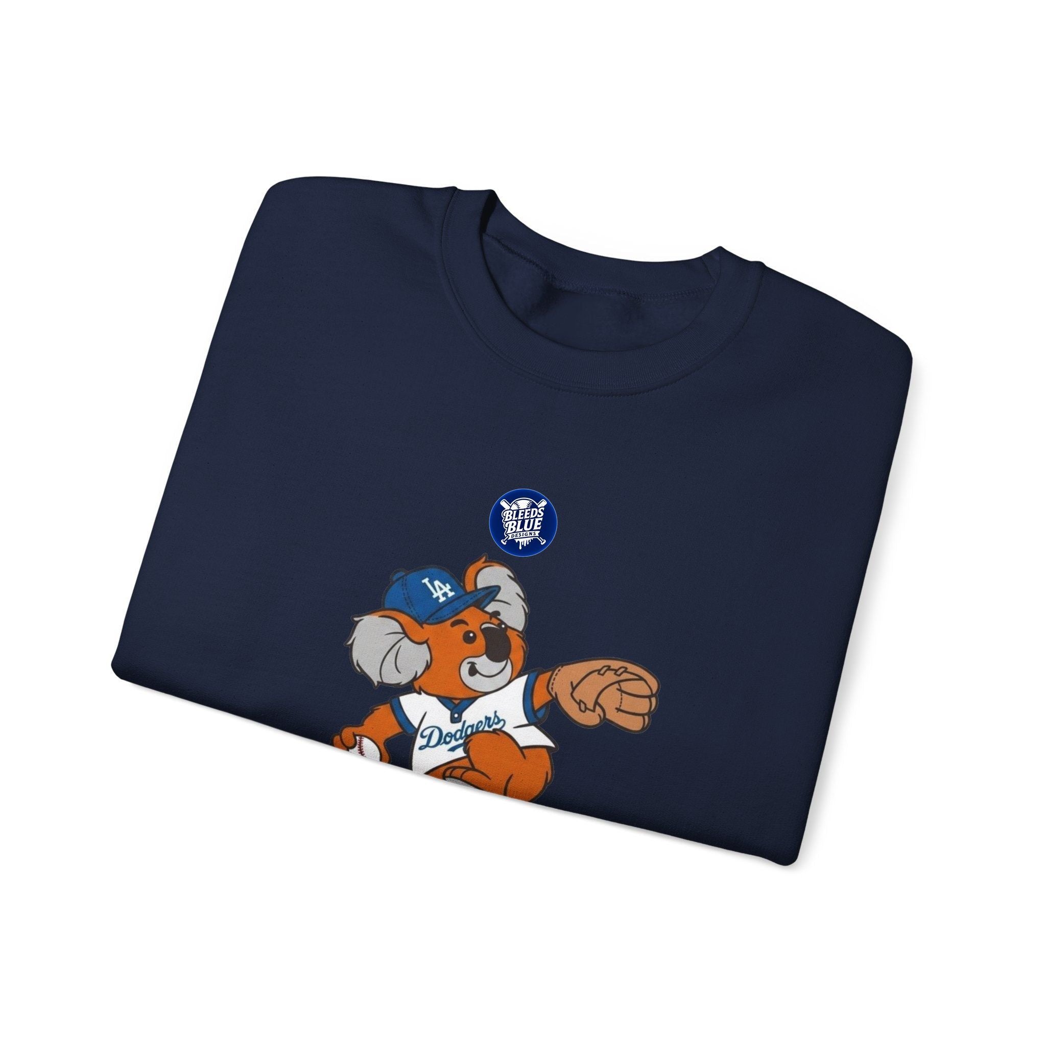 Blue Crew Koala Mascot Sweatshirt — Adult Crewneck Sweatshirt