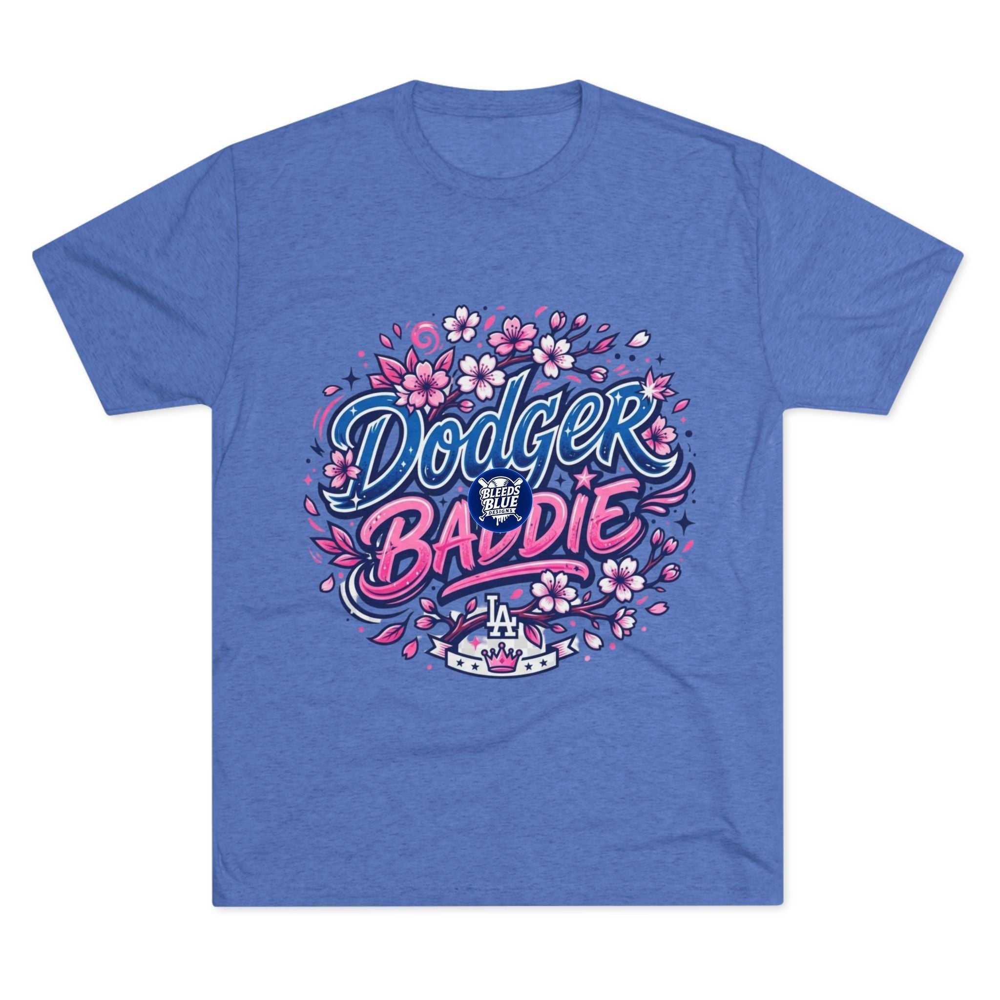 Dodger Baddie Cherry Blossom T-Shirt — Floral LA Dodgers Fan Tee