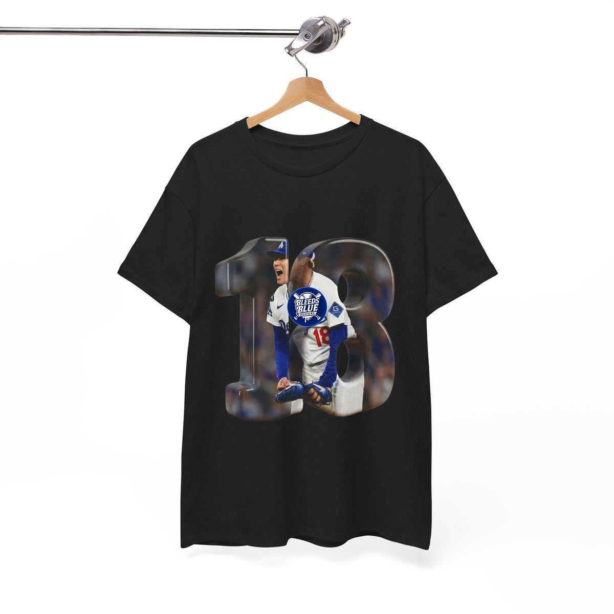 Baseball Number 18 T-Shirt – Player Photo Graphic Tee