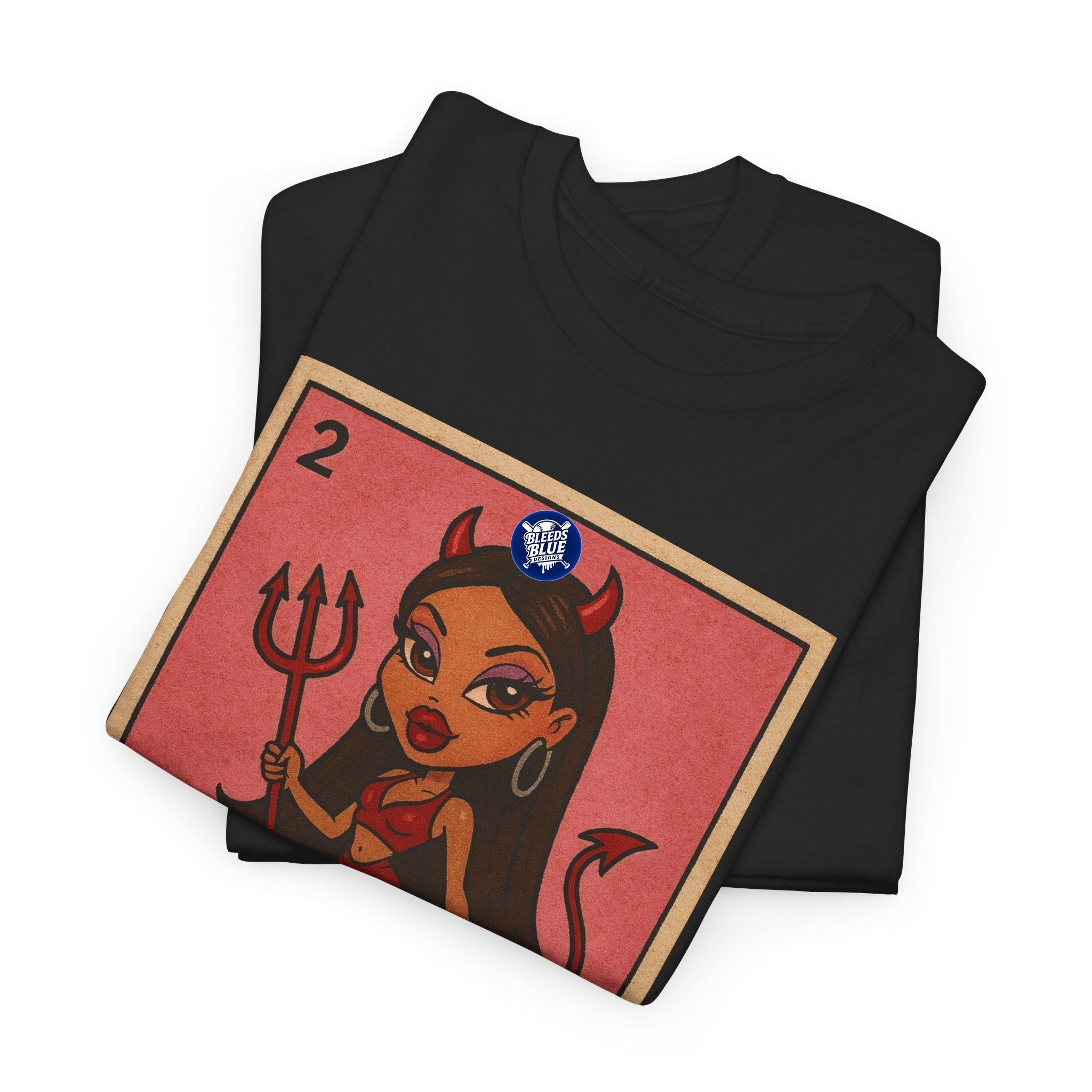 La Diablita Loteria Card Tee Shirt - Unisex Heavy Cotton Casual Fit