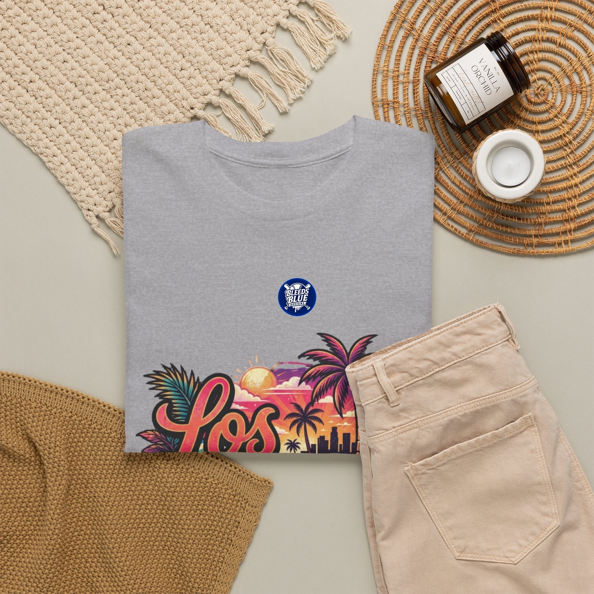 Los Angeles Vintage Sunset Palm Tree Tee