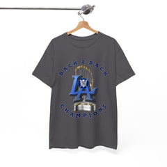 LA Back-to-Back Champions T-Shirt — Baseball World Series Trophy Tee