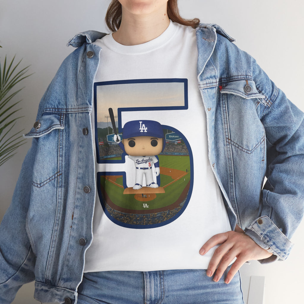 Freeman Number 5 with a Funko Style Figurine Tee Shirt - Unisex Heavy Cotton Tee Casual Fit