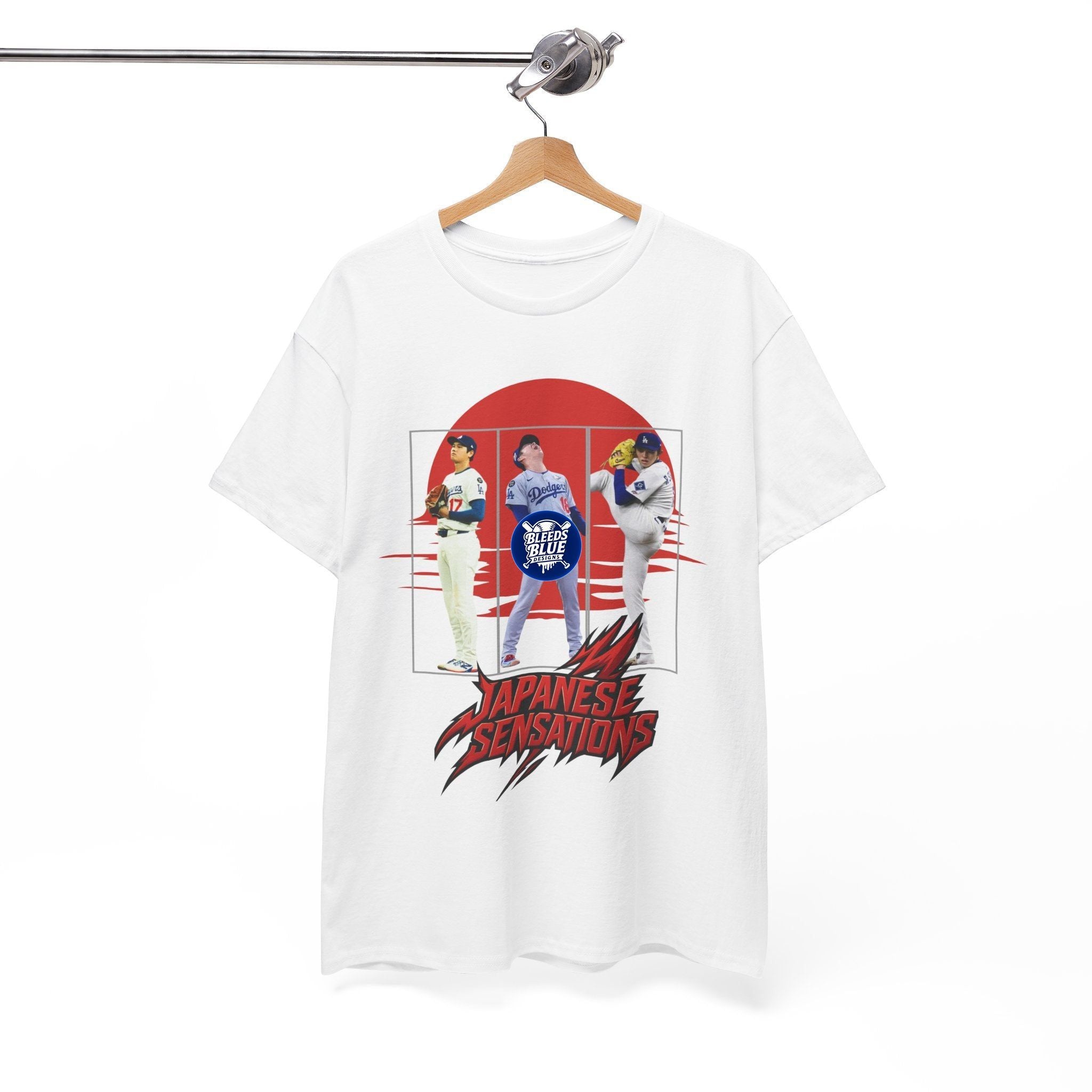 Dodgers Japanese Sensations Tee Shirt - Unisex Heavy Cotton Casual Fit