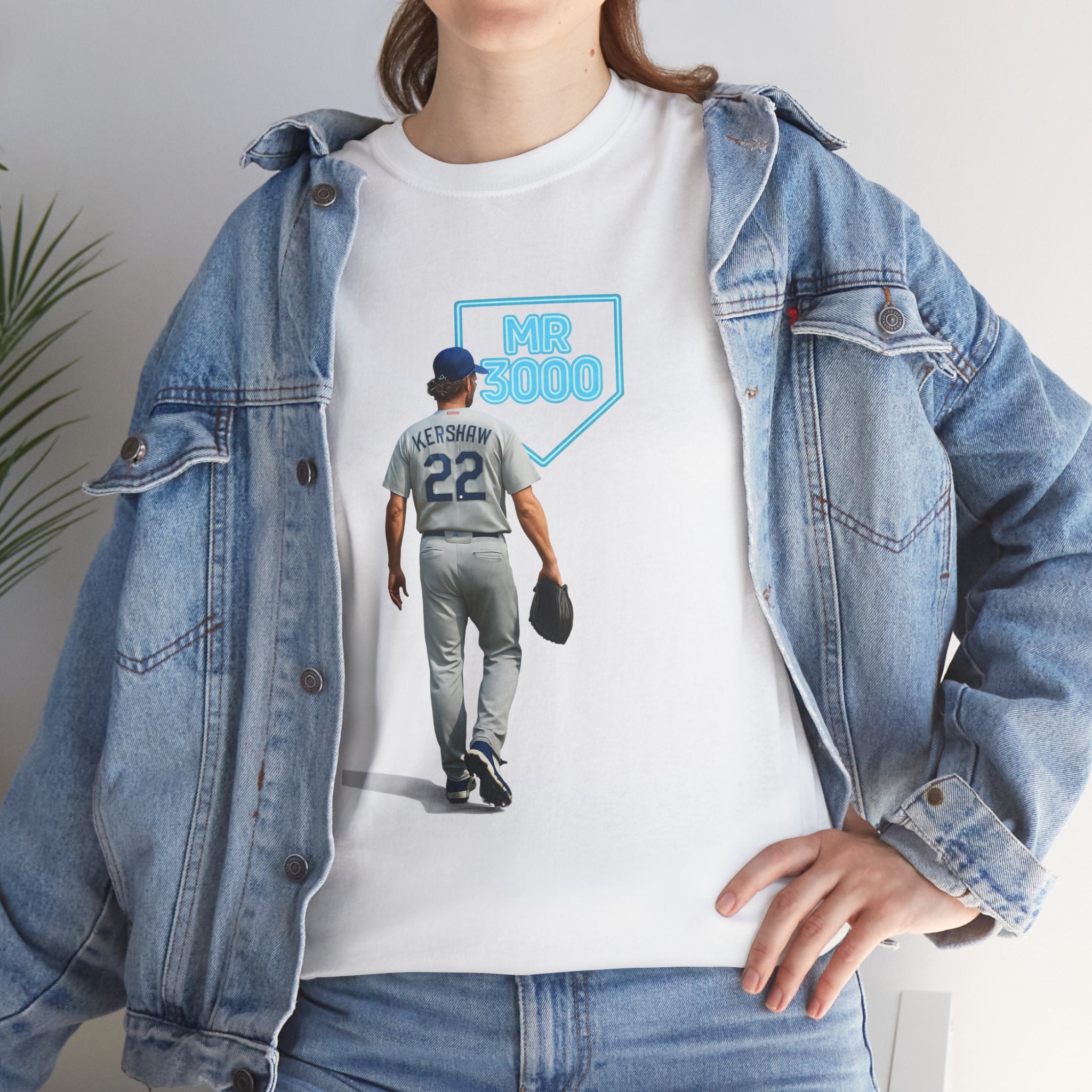 Dodgers Kershaw Mr 3000 K Tee Shirt - Unisex Heavy Cotton Tee Casual Fit