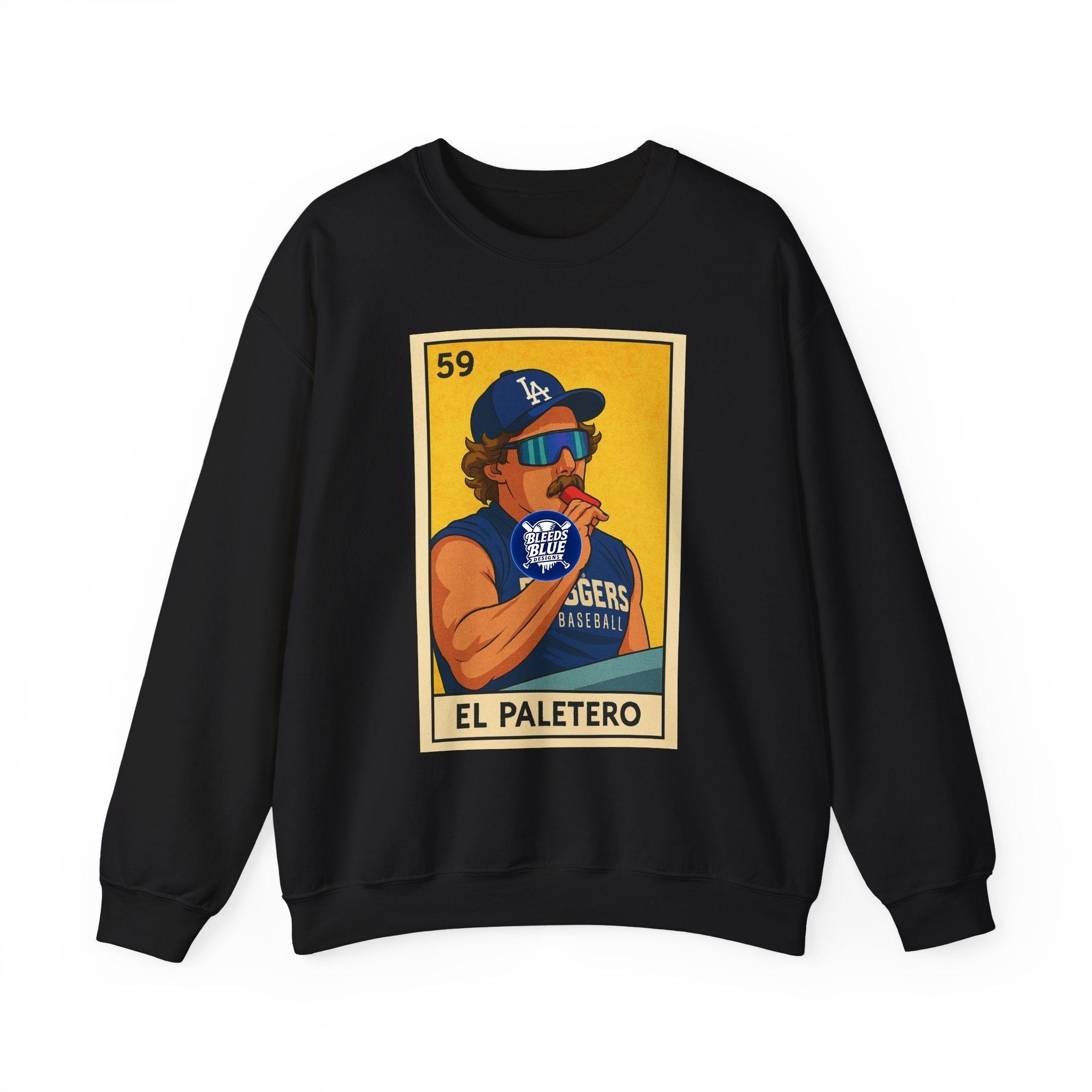 Dodgers Kike El Paletero Loteria Card Sweatshirt - Unisex Crewneck Casual Streetwear