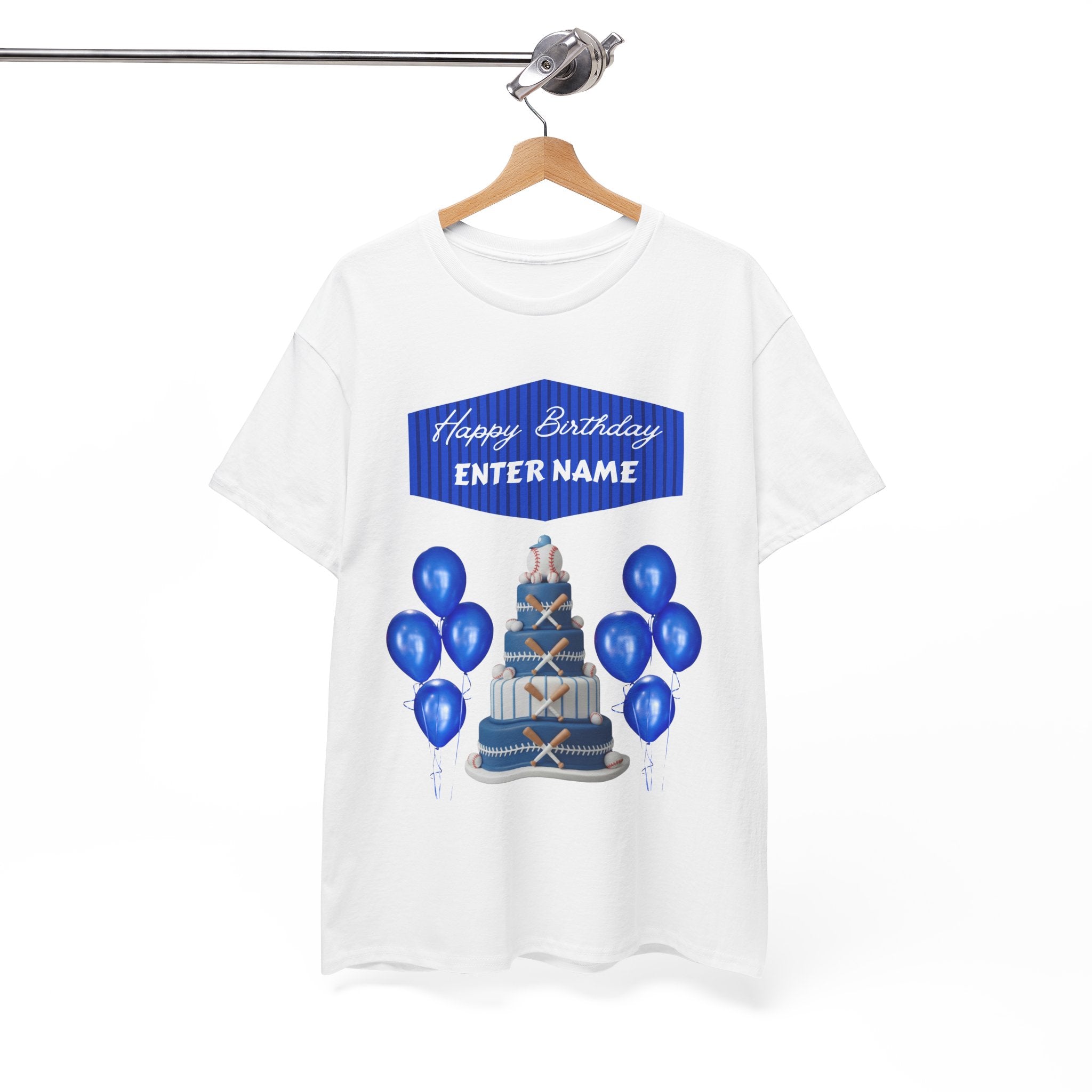 Personalized Kids Birthday Cake Tee — "Happy Birthday" Name T-Shirt