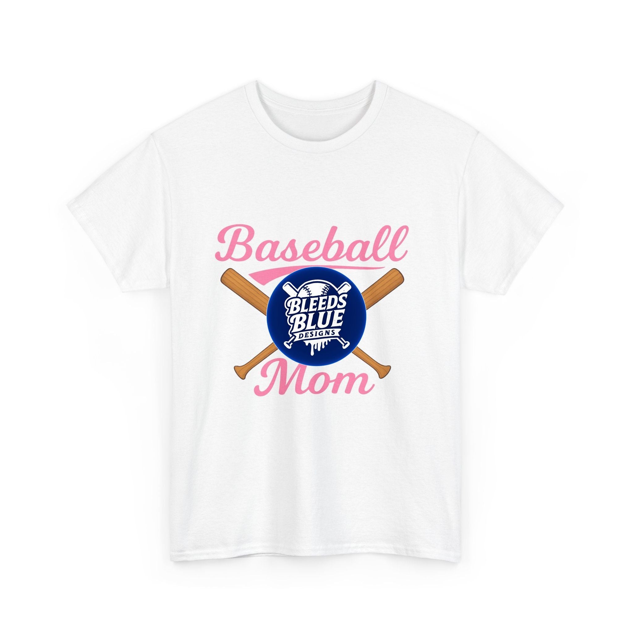Pink Baseball Mom Tee Shirt - Unisex Heavy Cotton Casual Fit