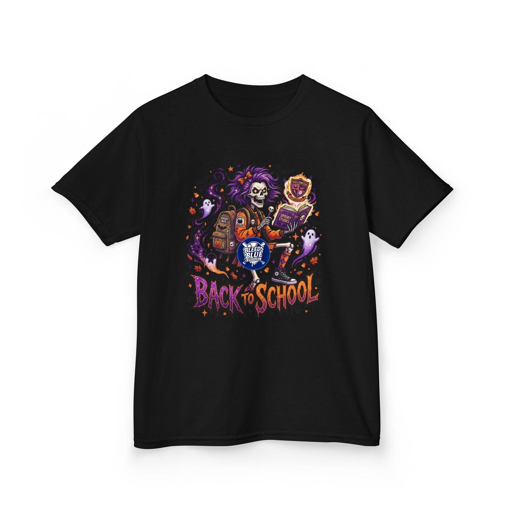 Kids Tee — Spooky 'Back to School' Monster Backpack Design