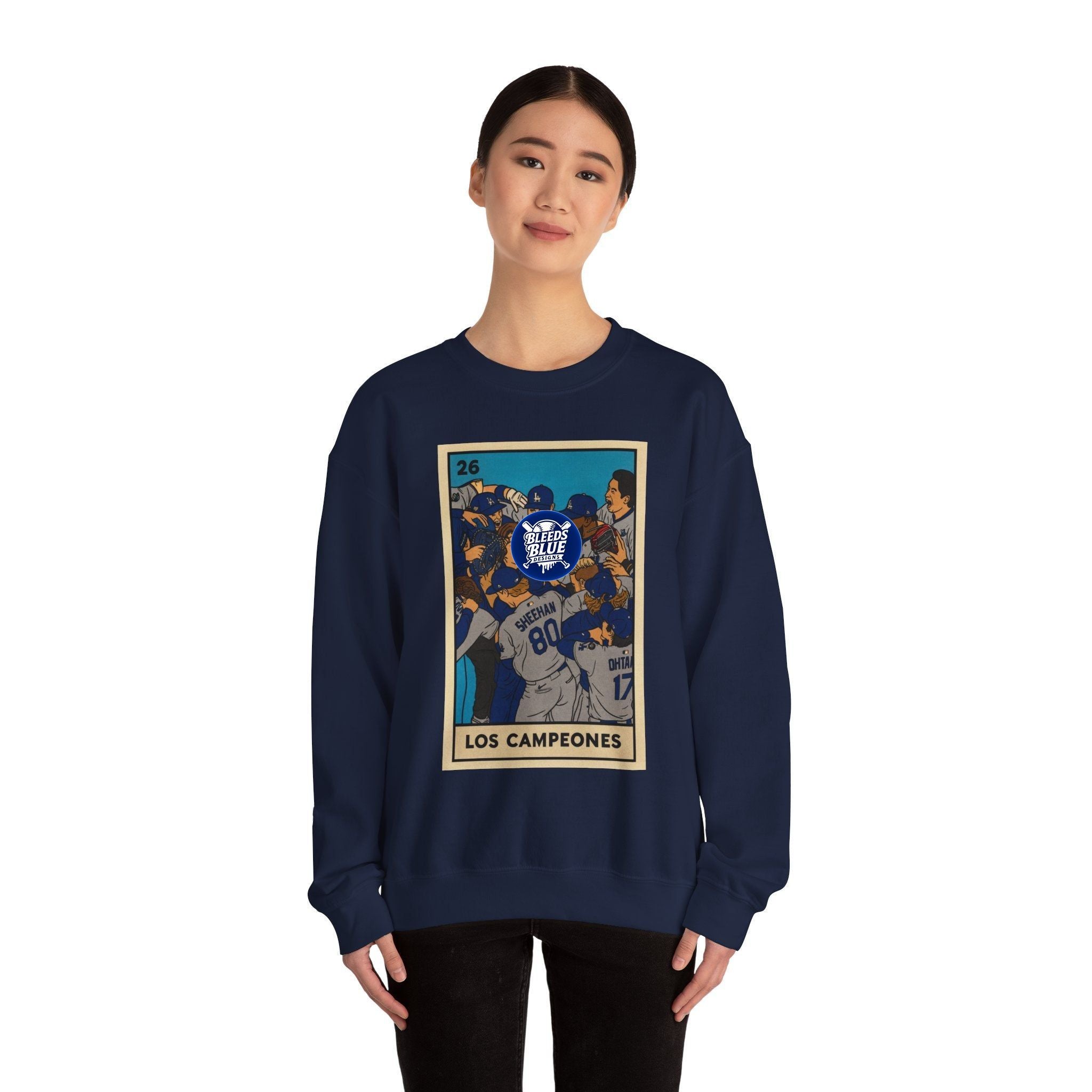 Dodgers "Los Campeones" Loteria Card Sweatshirt - Unisex Crewneck Casual Streetwear