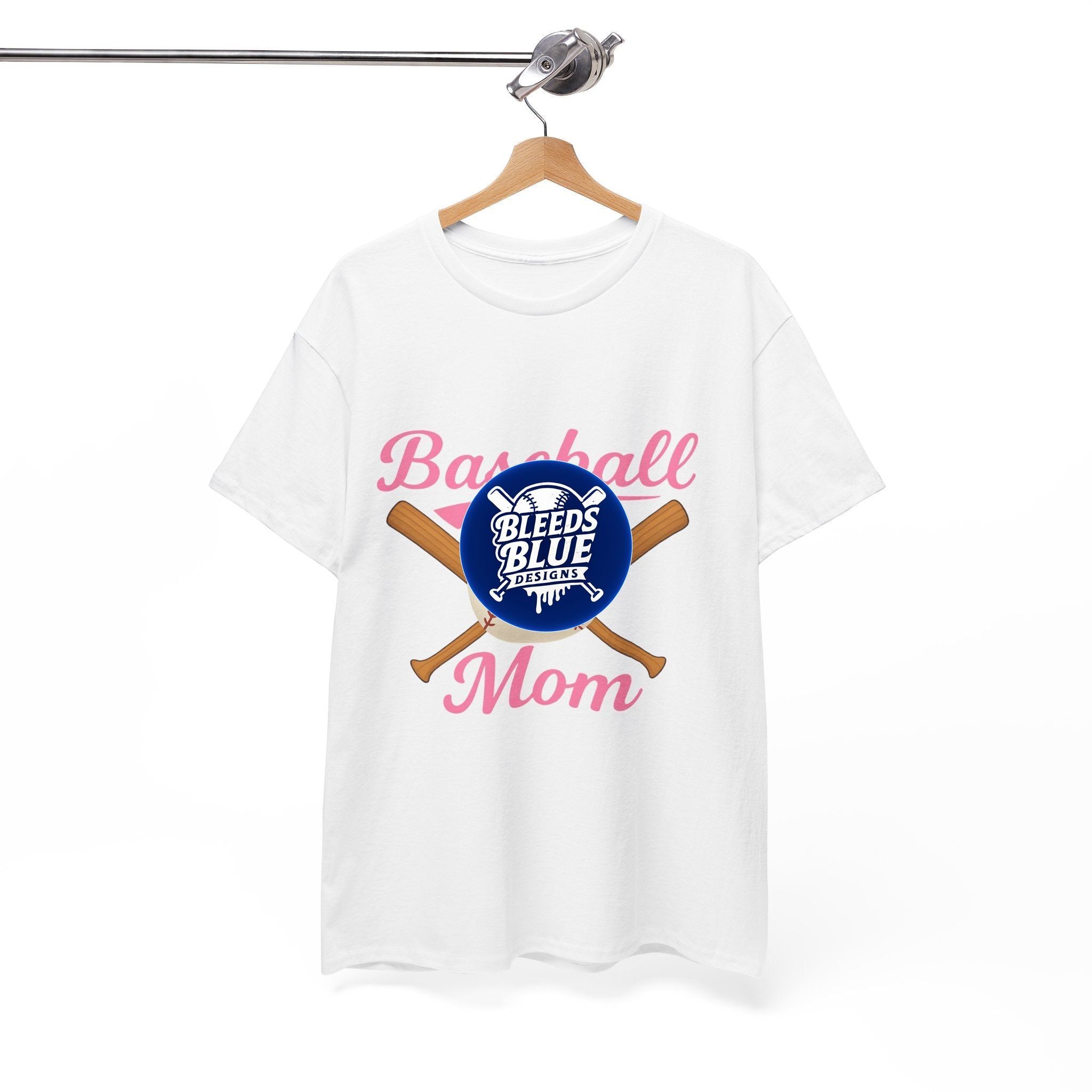 Pink Baseball Mom Tee Shirt - Unisex Heavy Cotton Casual Fit