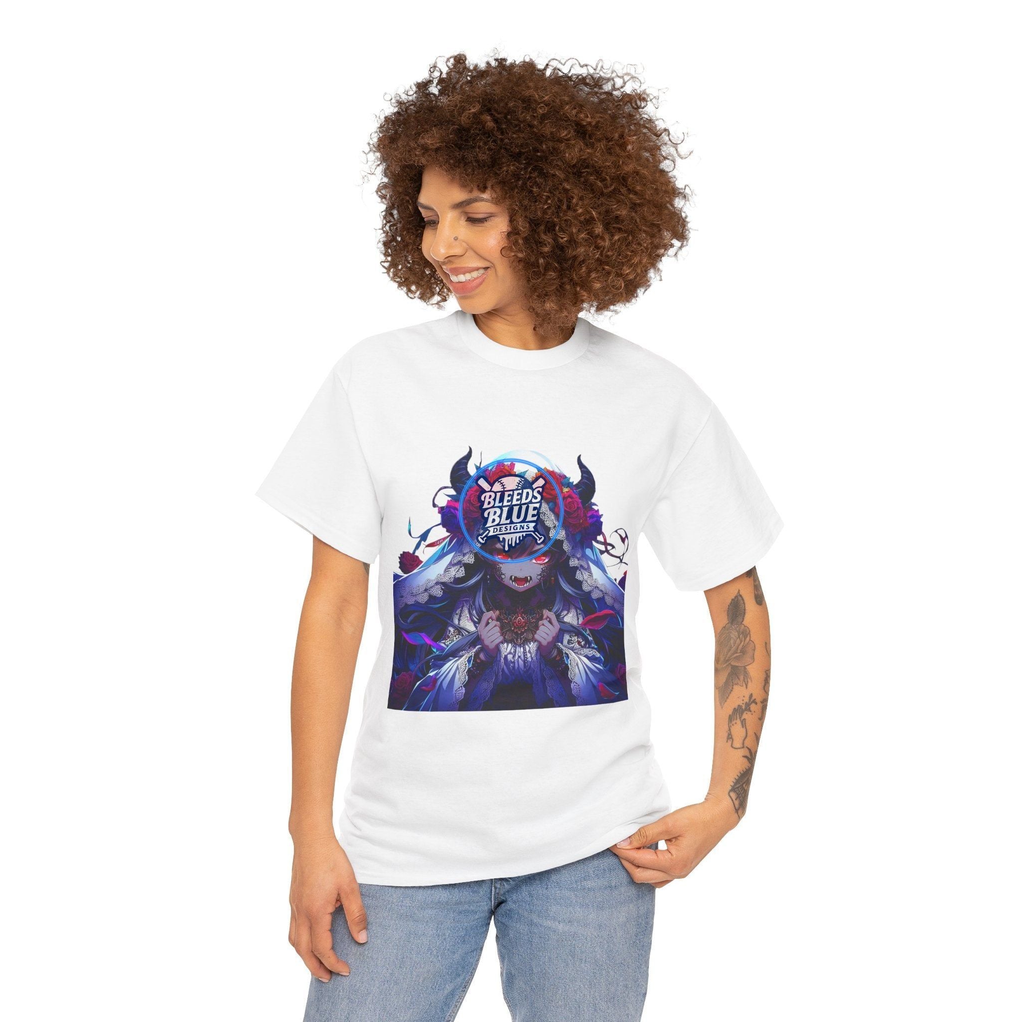 Halloween Spooky La Llorona Anime Tee Shirt - Unisex Heavy Cotton Casual Fit