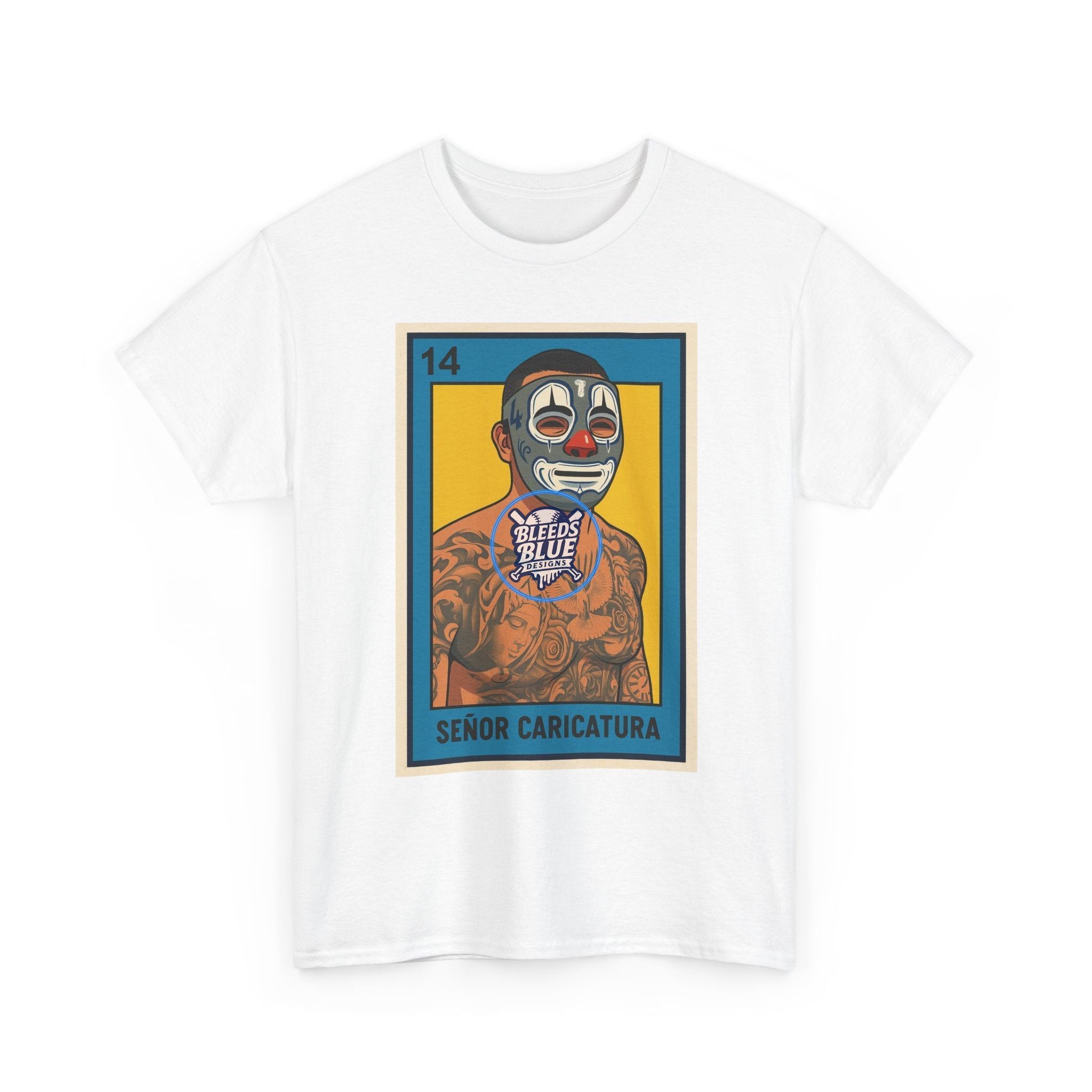 Banda Senor Caricatura Loteria Card Tee Shirt - Unisex Heavy Cotton Casual Fit