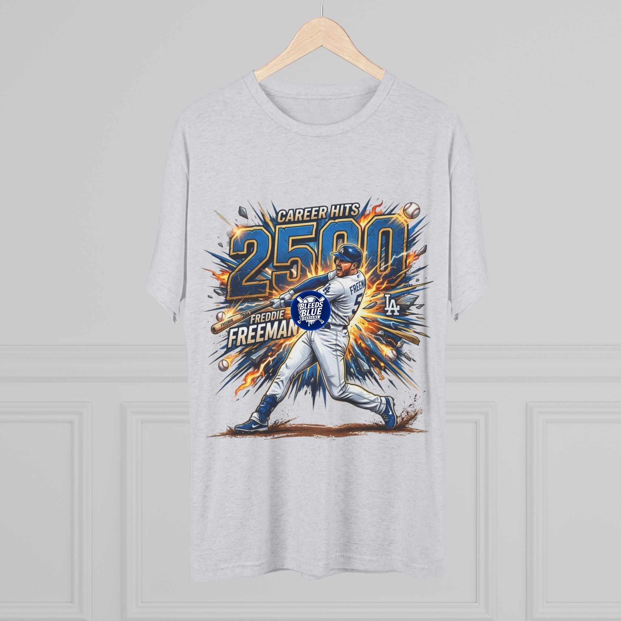2500 Career Hits Baseball Tee – Milestone Freeman Tribute