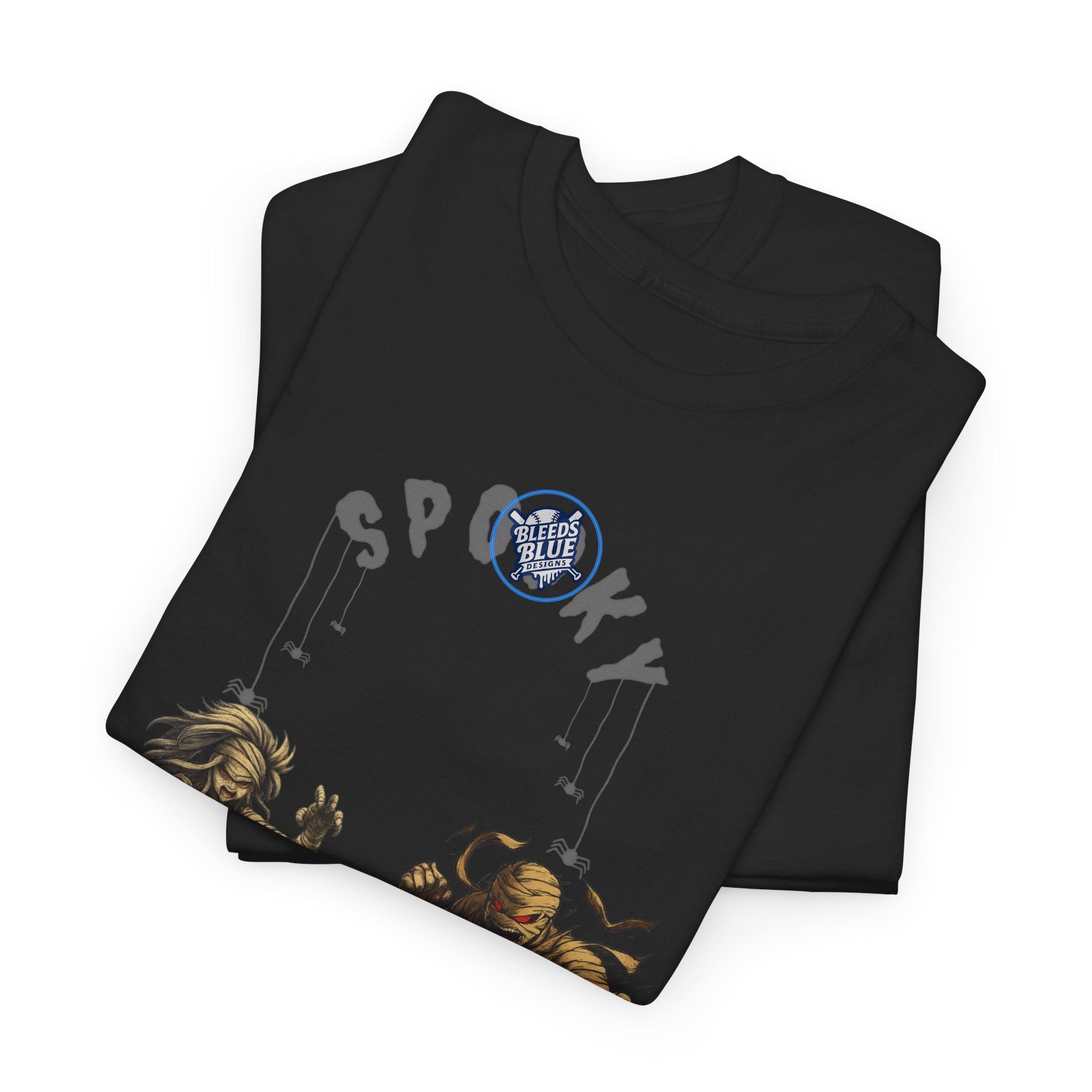 Halloween Spooky Mummy Couple Vibes Anime Tee Shirt - Unisex Heavy Cotton Casual Fit