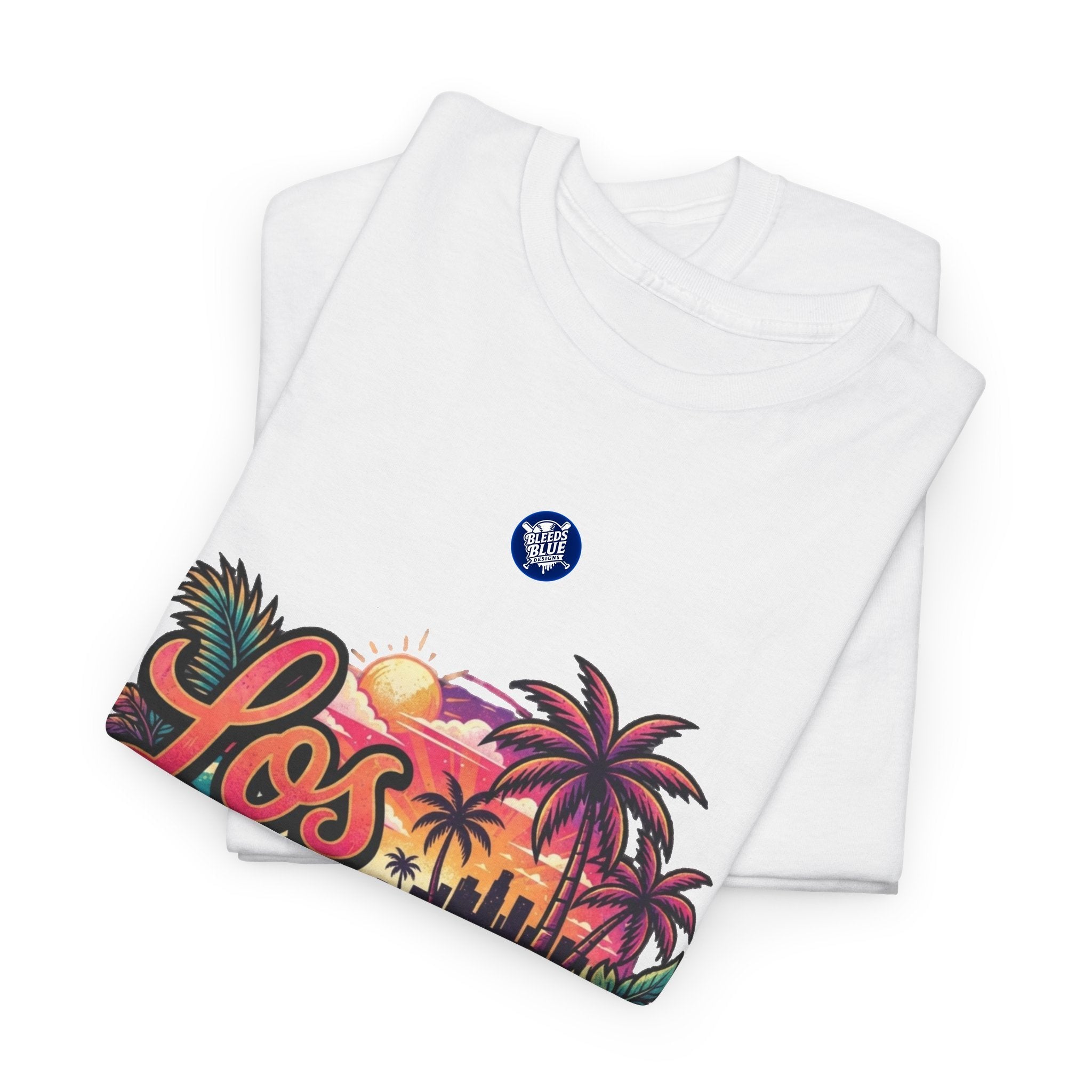 Los Angeles Vintage Sunset Palm Tree Tee