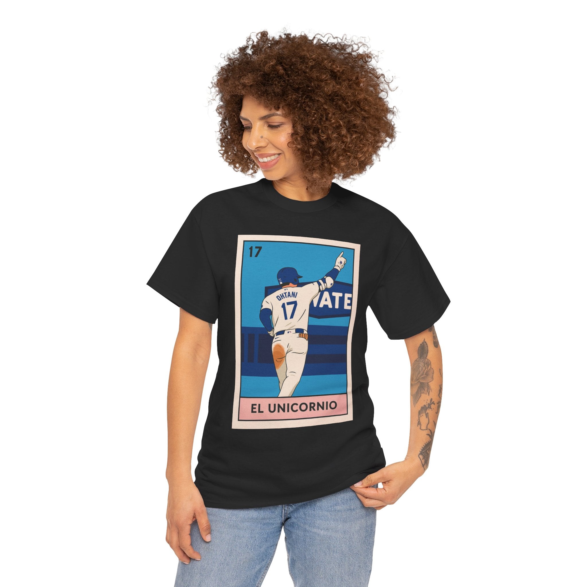 Ohtani El Unicornio Loteria Card Tee Shirt - Unisex Heavy Cotton Casual Fit