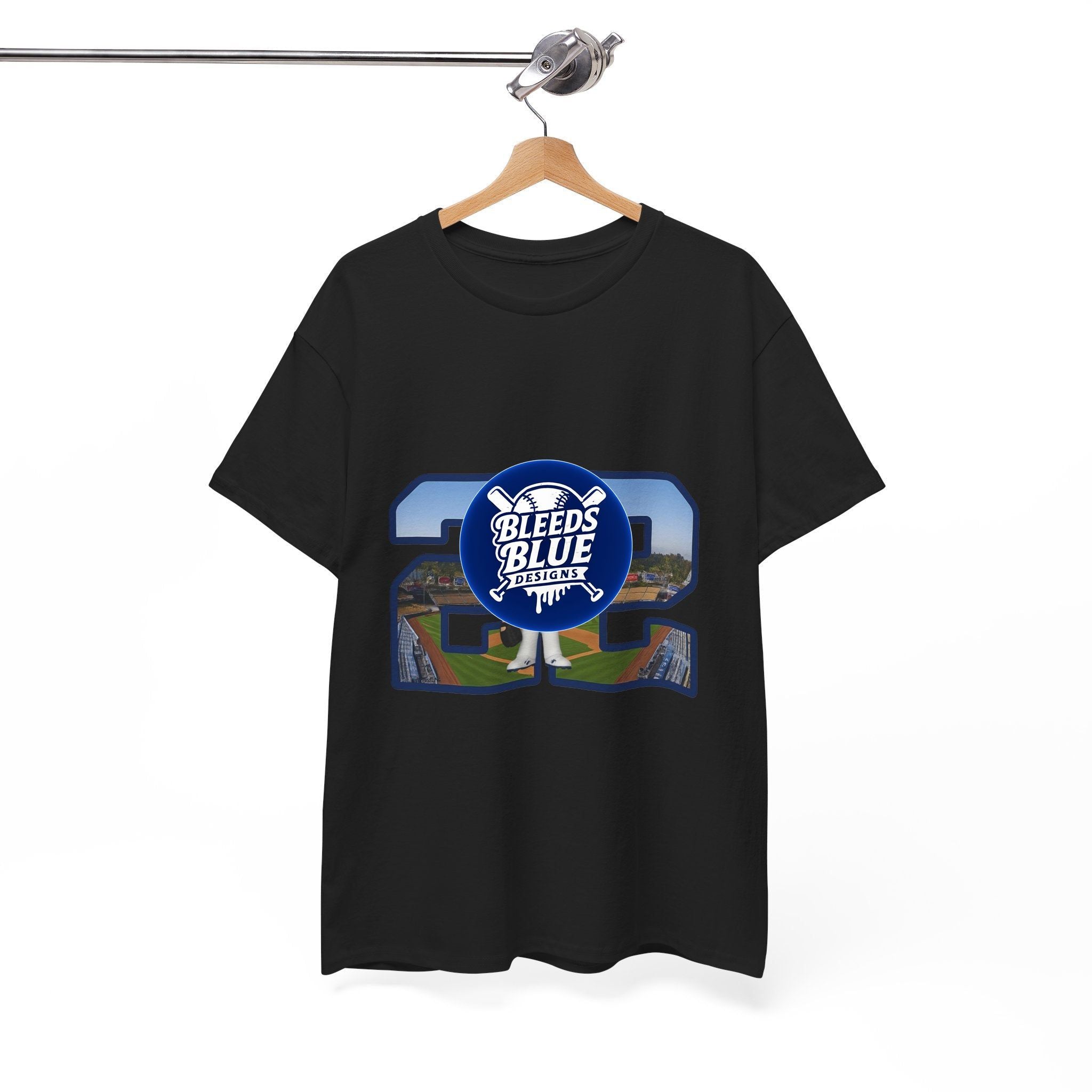 Kershaw Number 22 with a Funko Style Figurine Tee Shirt - Unisex Heavy Cotton Casual Fit