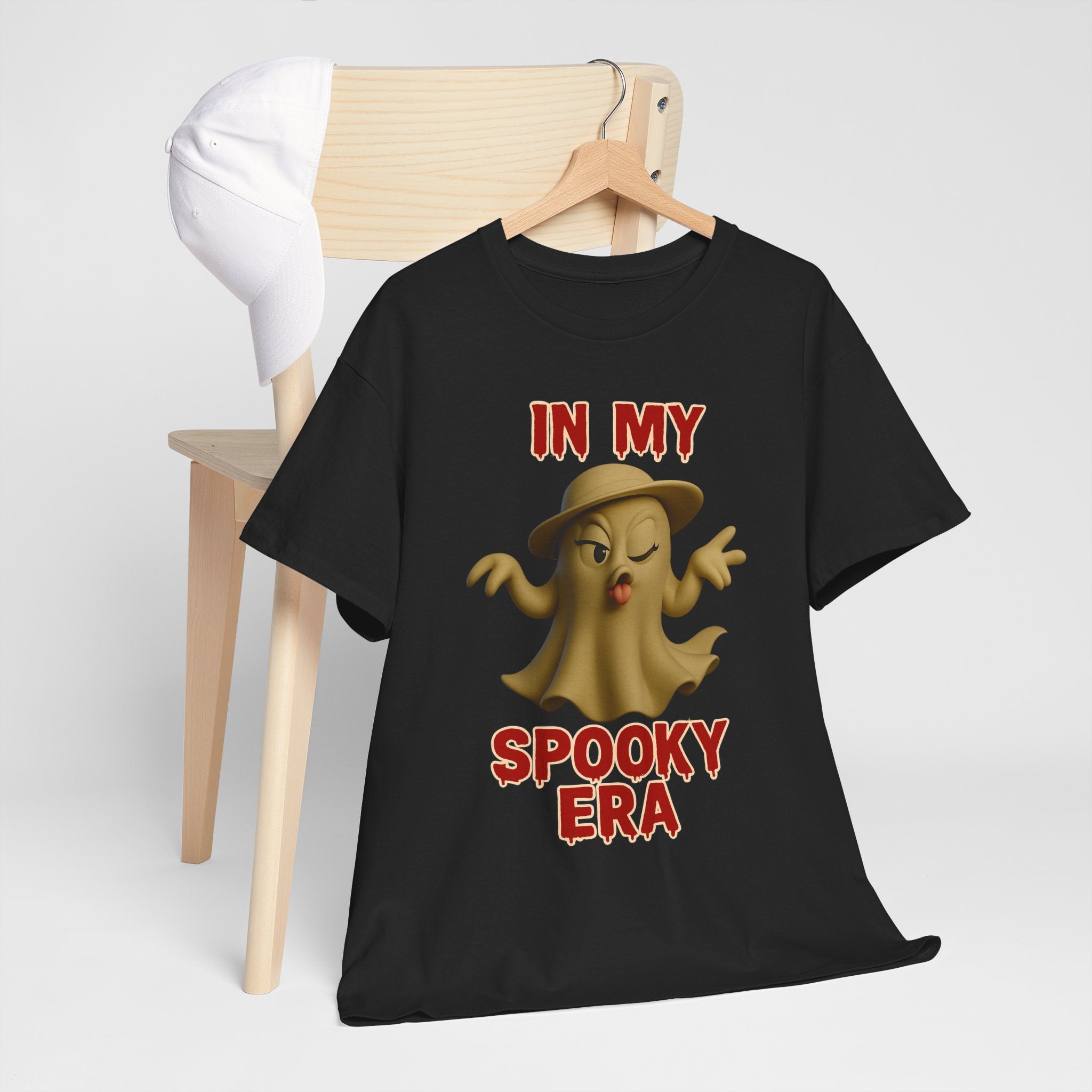 Ghost Fashionista In My Spooky Era Halloween Tee Shirt - Unisex Heavy Cotton Tee Casual Fit
